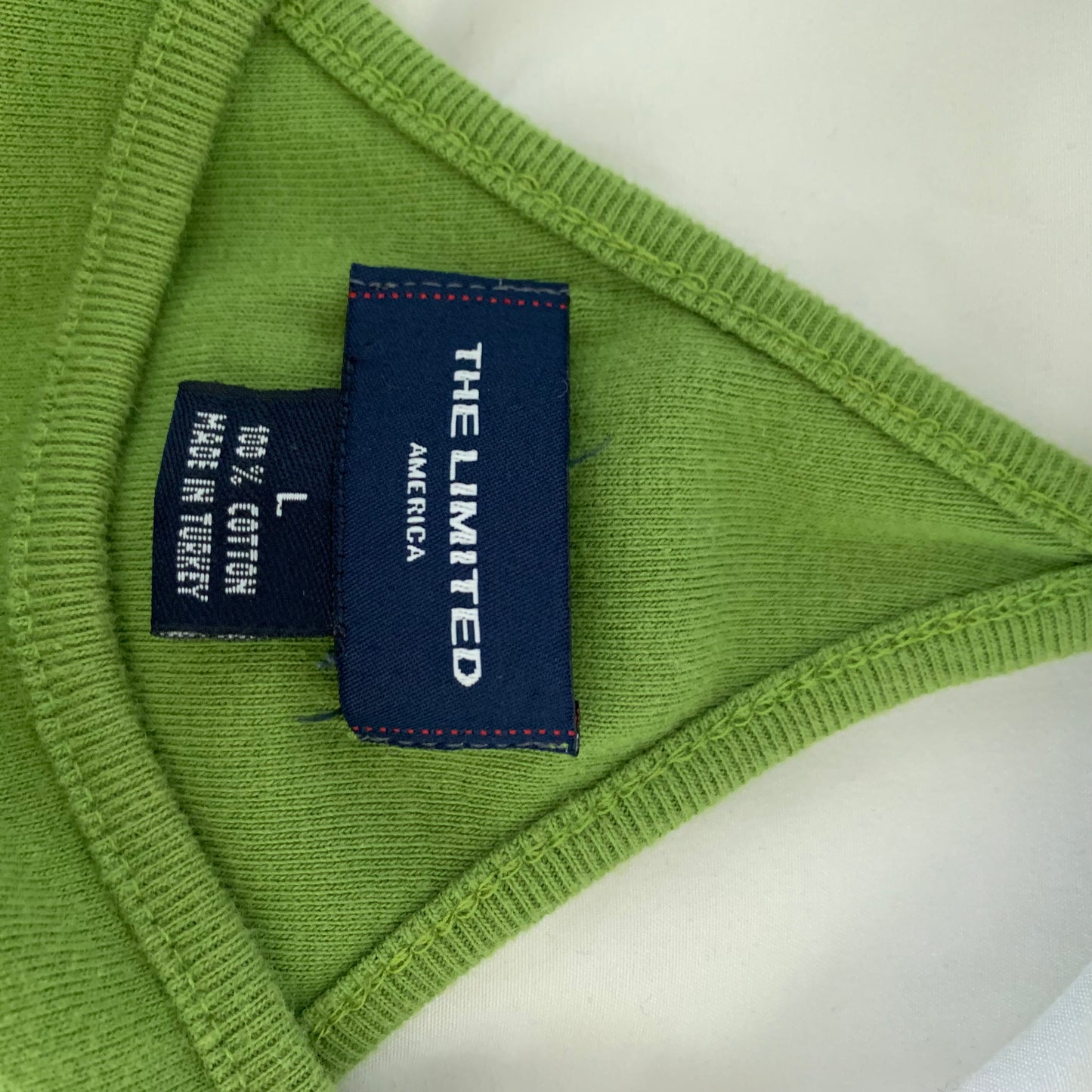 90s The Limited Green Cropped Razorback Tank Large Cotton