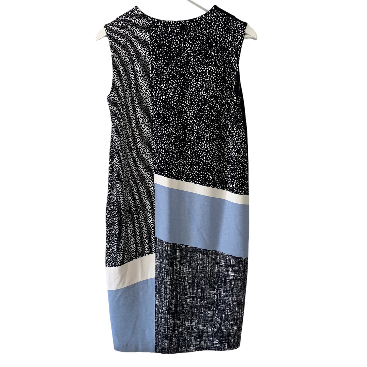 MaxMara Color Block Sheath Dress Blue and Black Geometric 42