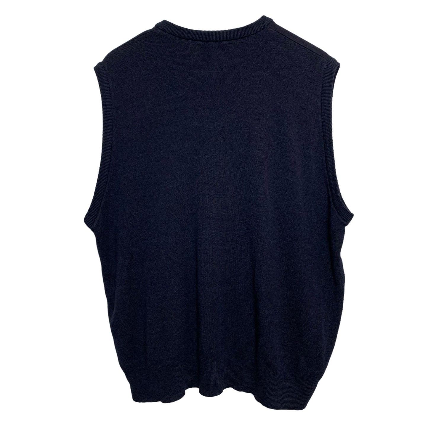 Vintage 90s Izod Navy Blue Sweater Vest Made in the USA Lrge