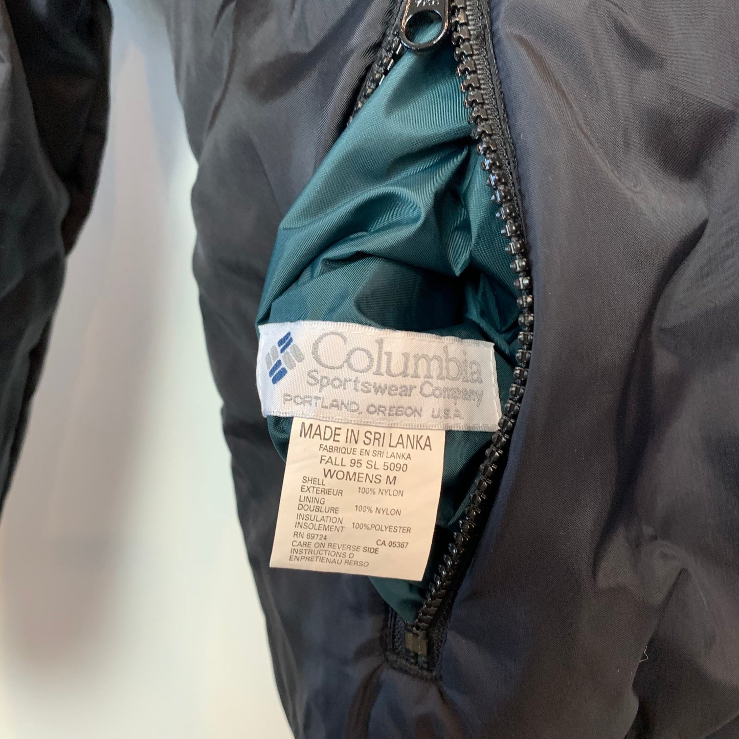 Vintage 90s Columbia Reversible Jacket Puffer Bomber Medium