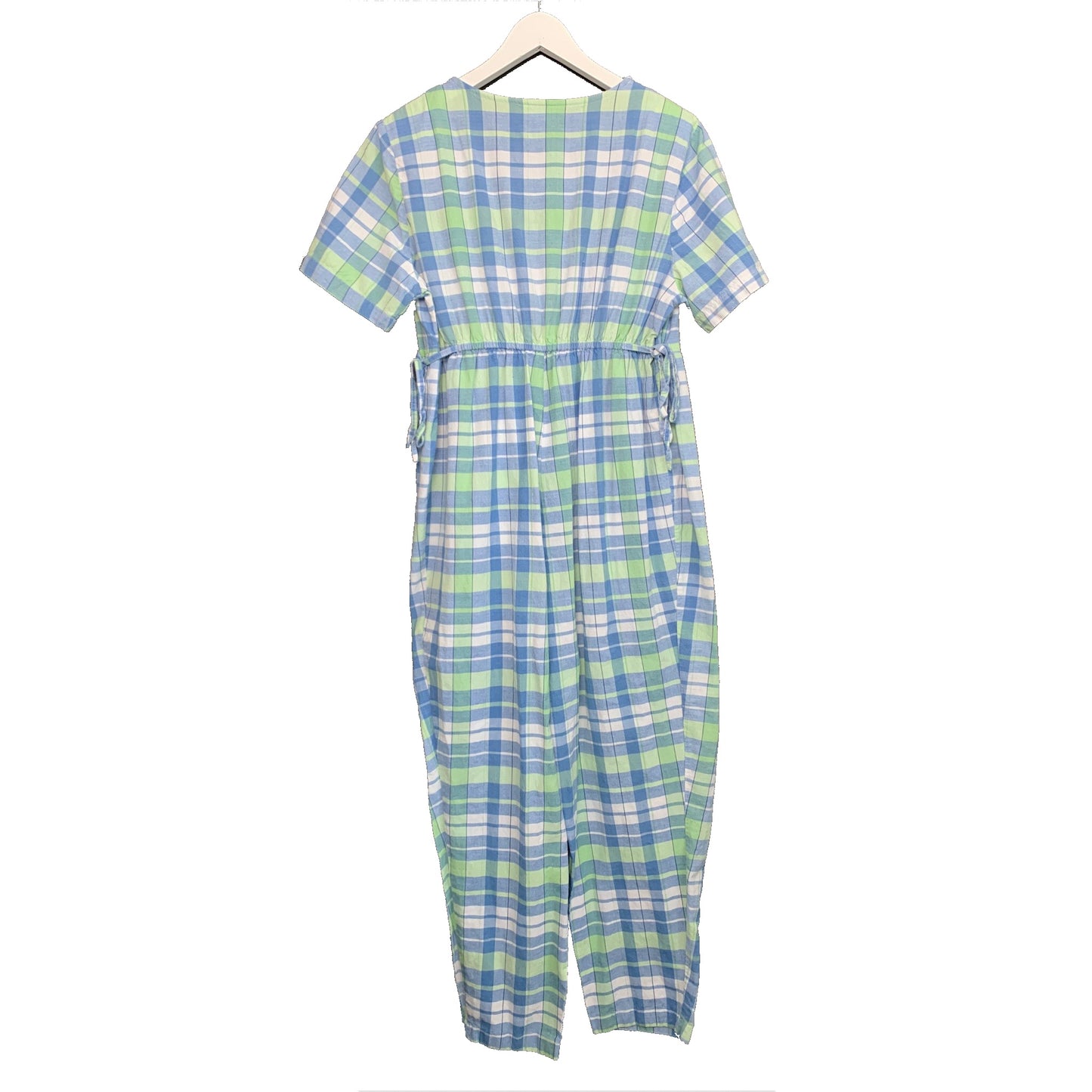 Vintage 90s Meg Lauren Plaid Cotton Jumpsuit Large