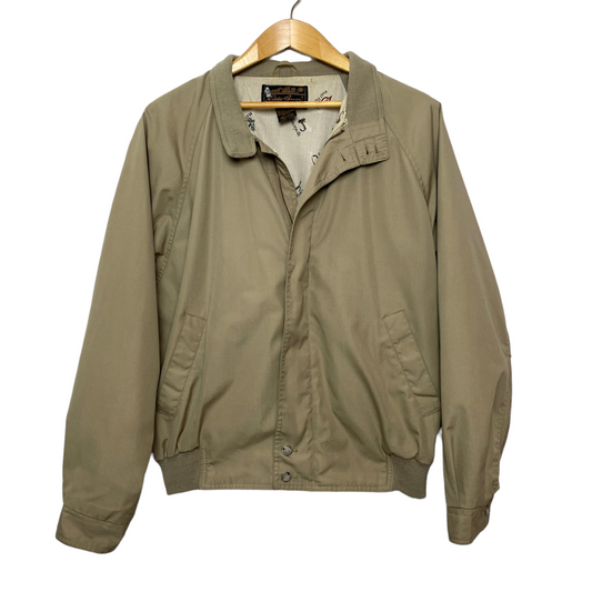Vintage Eddie Bauer Bomber Jacket Tan Medium