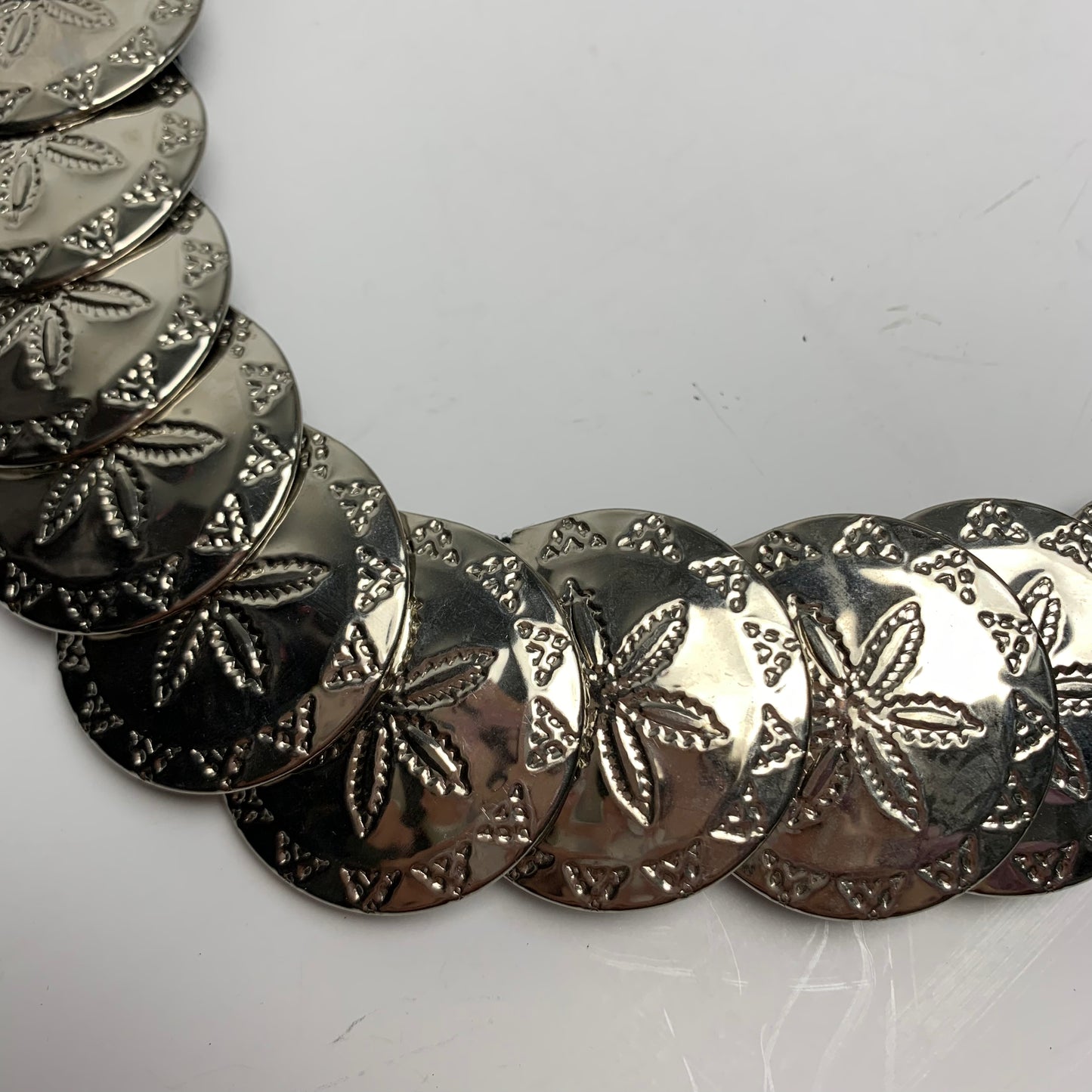 Vintage Silver Dollar Stretch Cinch Belt