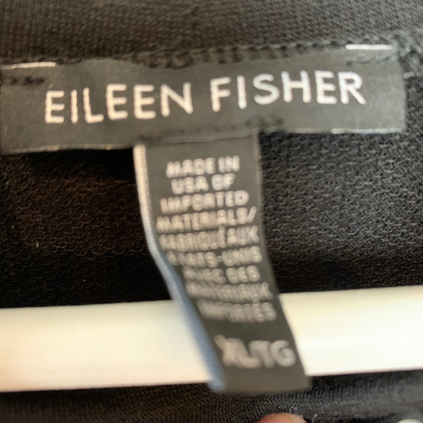 Eileen Fisher Black Scrunch Neck Turtleneck Tunic Top XL