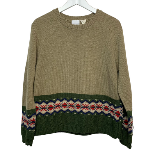 Vintage Bobbie Brooks Fair Isle Knit Sweater Small