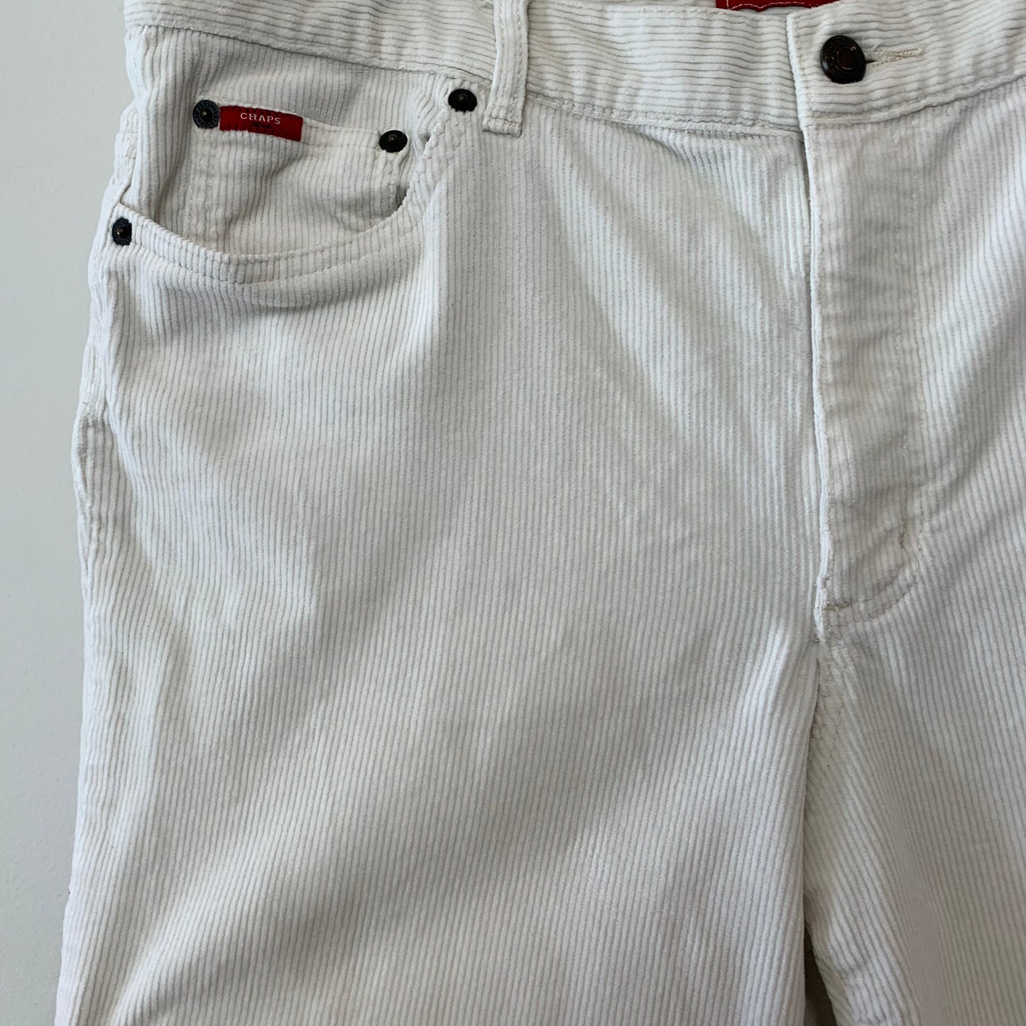 Vintage Chaps Corduory Cream Boot Cut Pants 14
