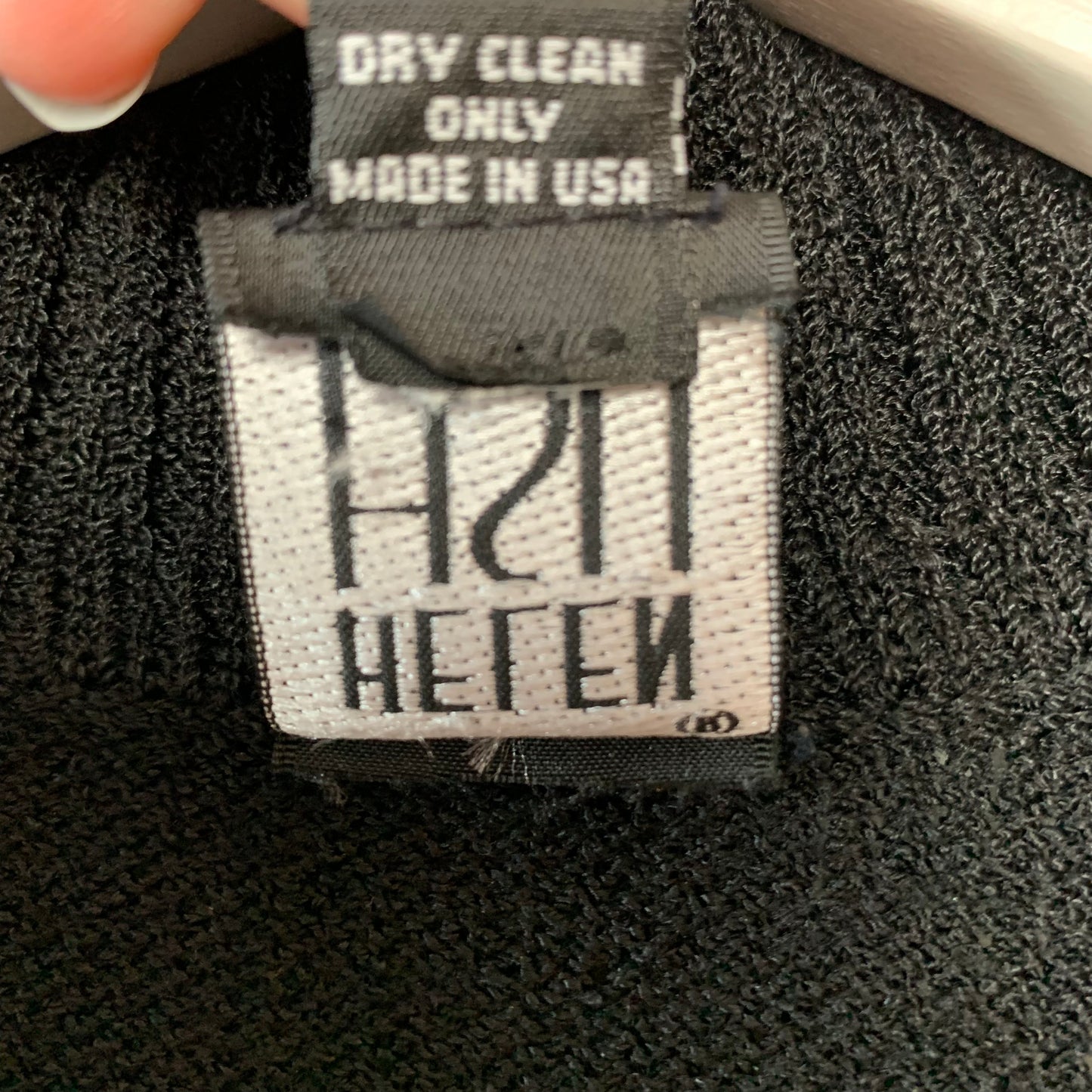 Vintage Helen HSU N.Y. Knit Polo Dress Black XS