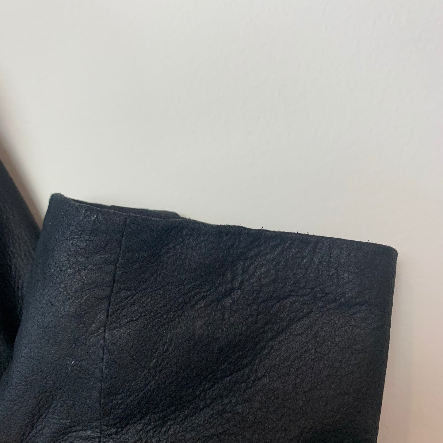 Helmut Lang Black Lamb Leather Biker Jacket Moto Zip Front Small