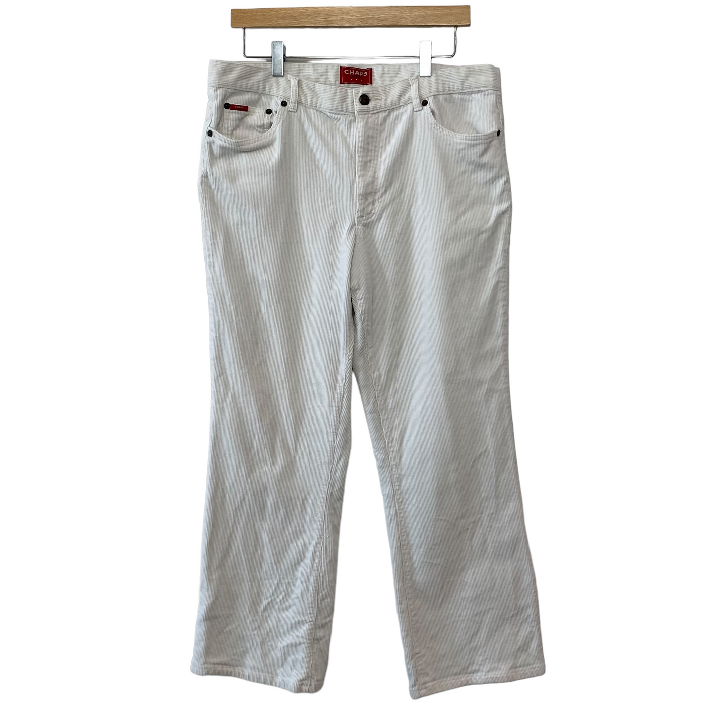 Vintage Chaps Corduory Cream Boot Cut Pants 14