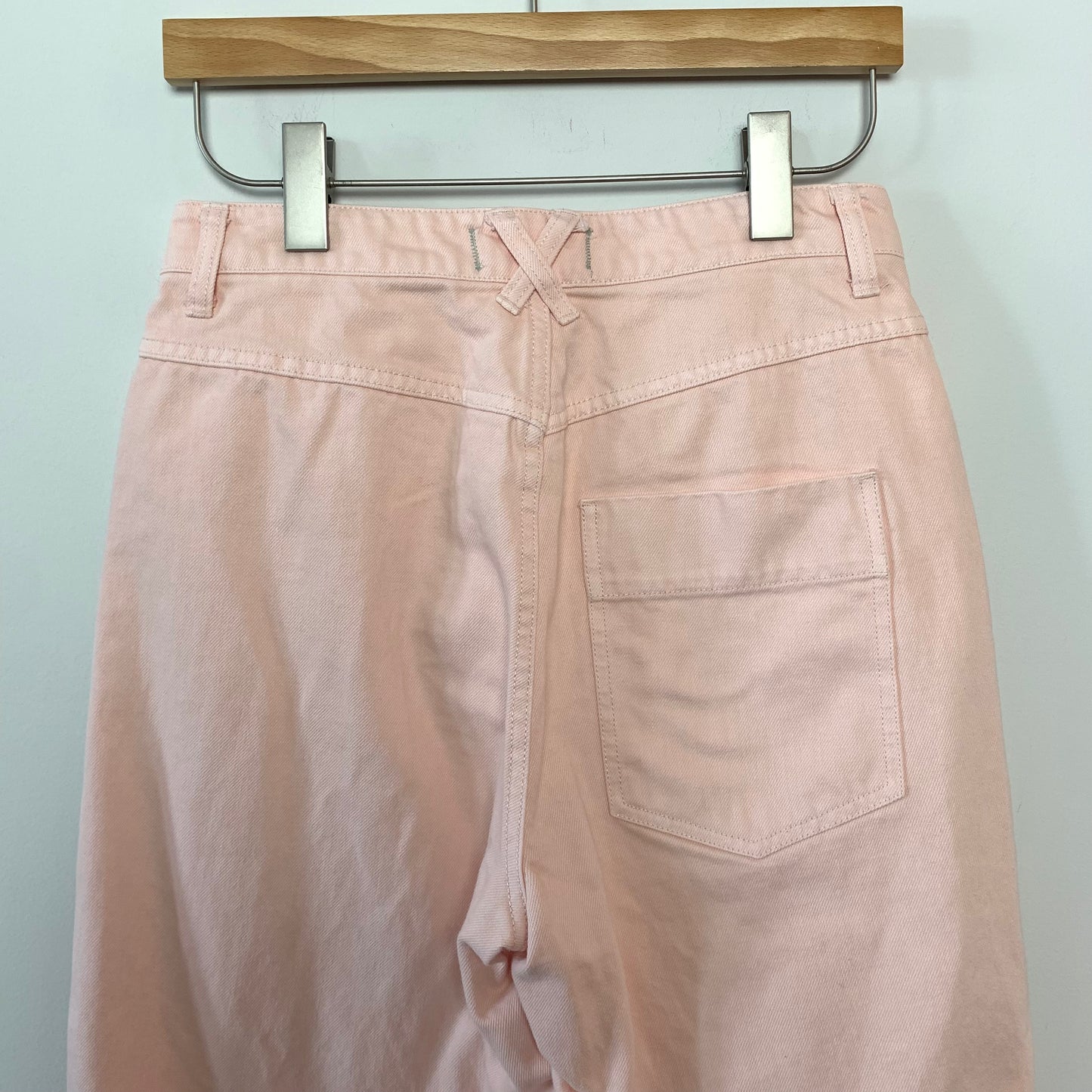 Alex Mill Patrick Cropped High Rise Wide Leg Pants Pink 6