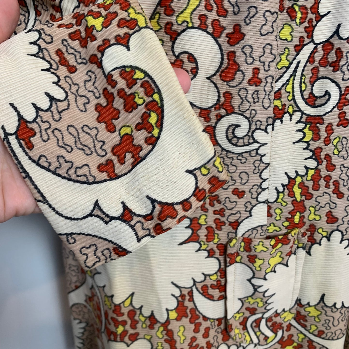 Vintage 1960s 1970s Matching Set Psychedelic Print