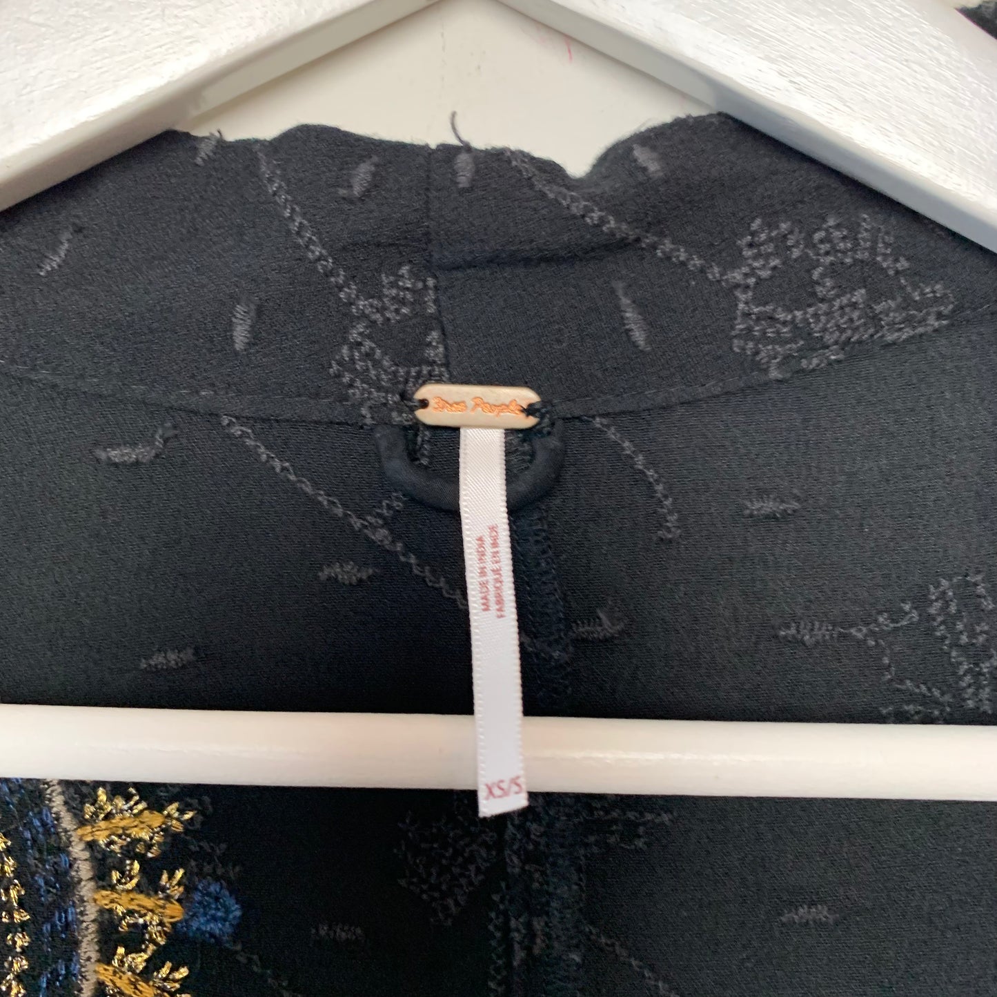 Free People Dottie West Embroidered Kimono Top xs/s