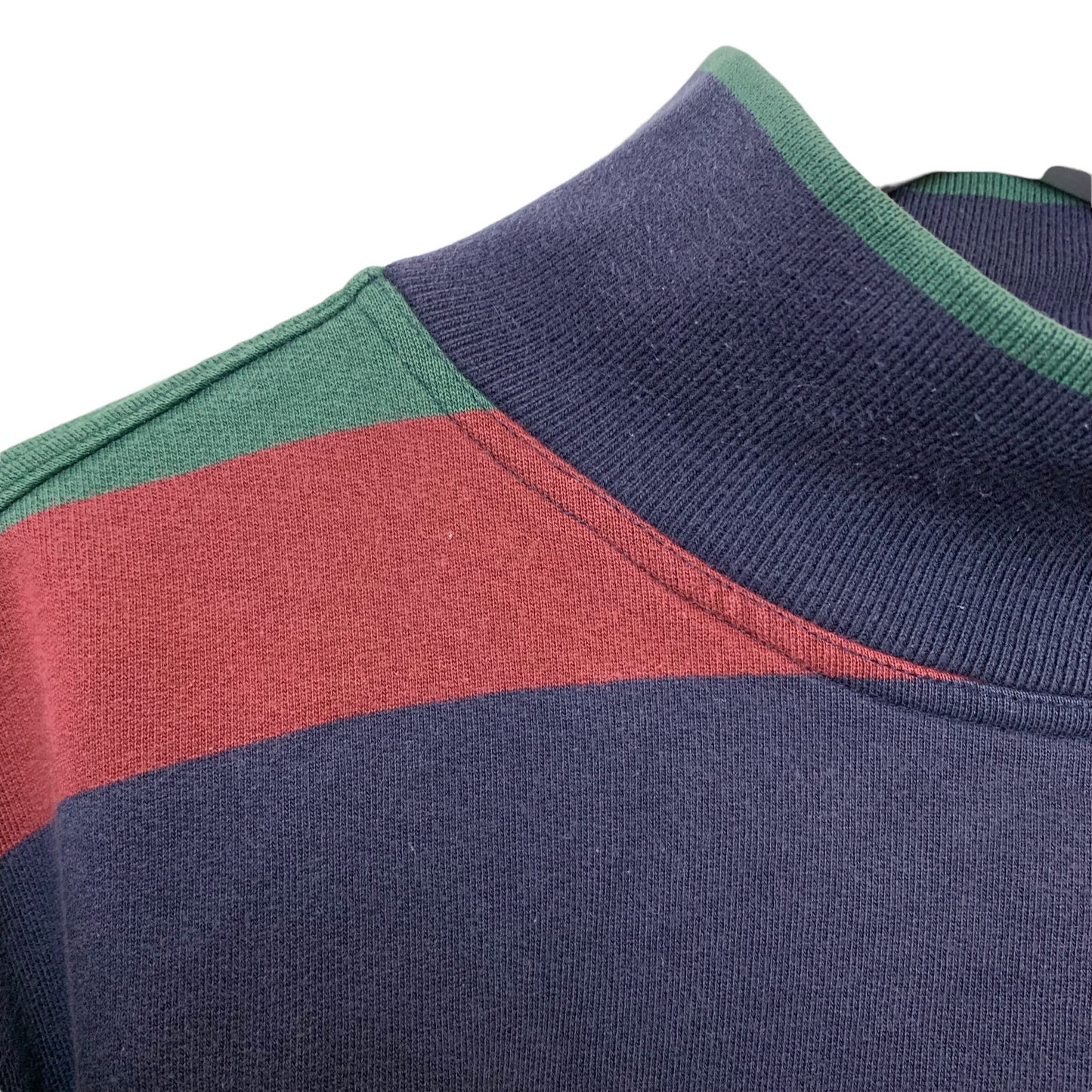 Vintage 90s Nautica Sweatshirt Mock Neck Turtleneck Striped Large
