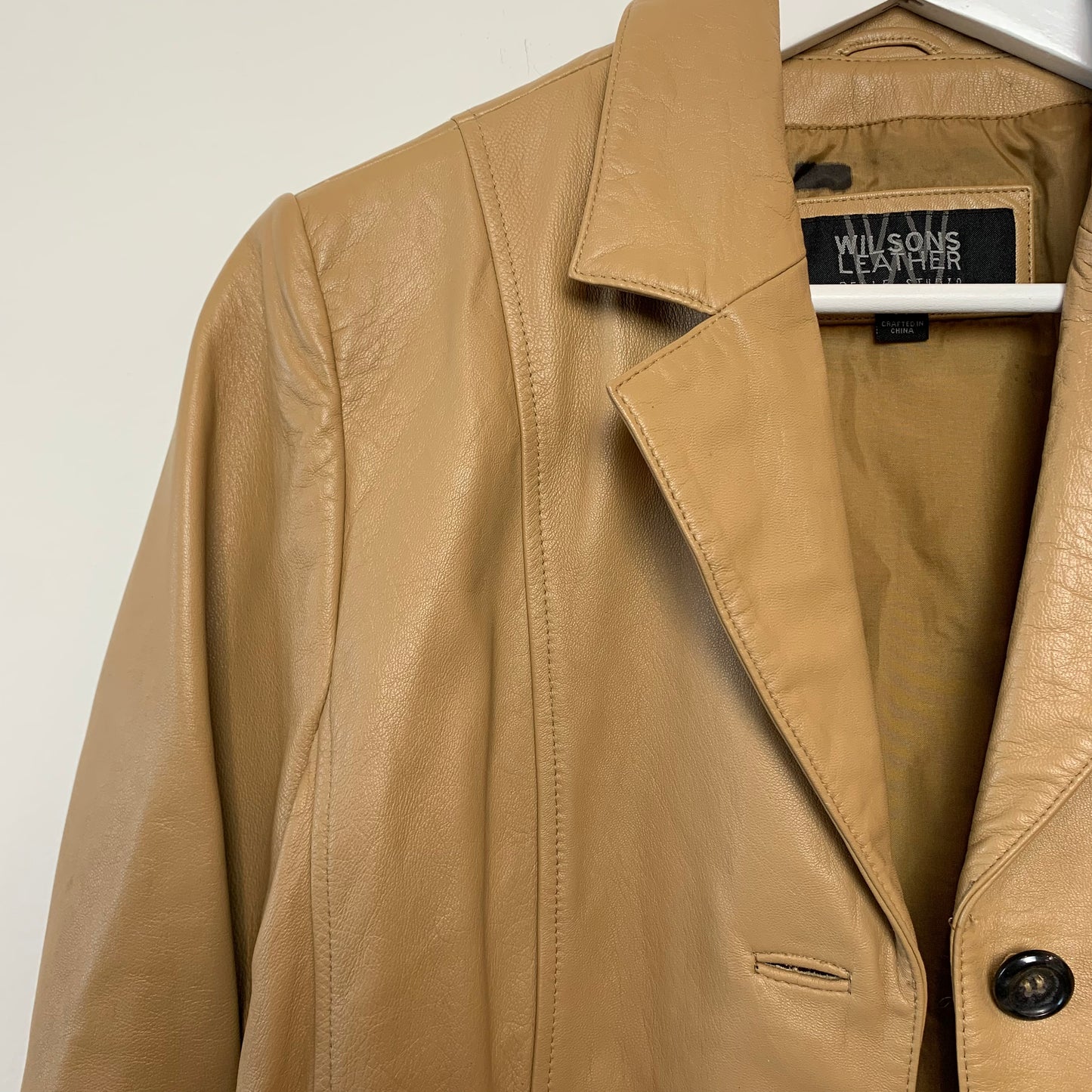90s Y2K Wilsons Leather Tan Leather Jacket Blazer Medium