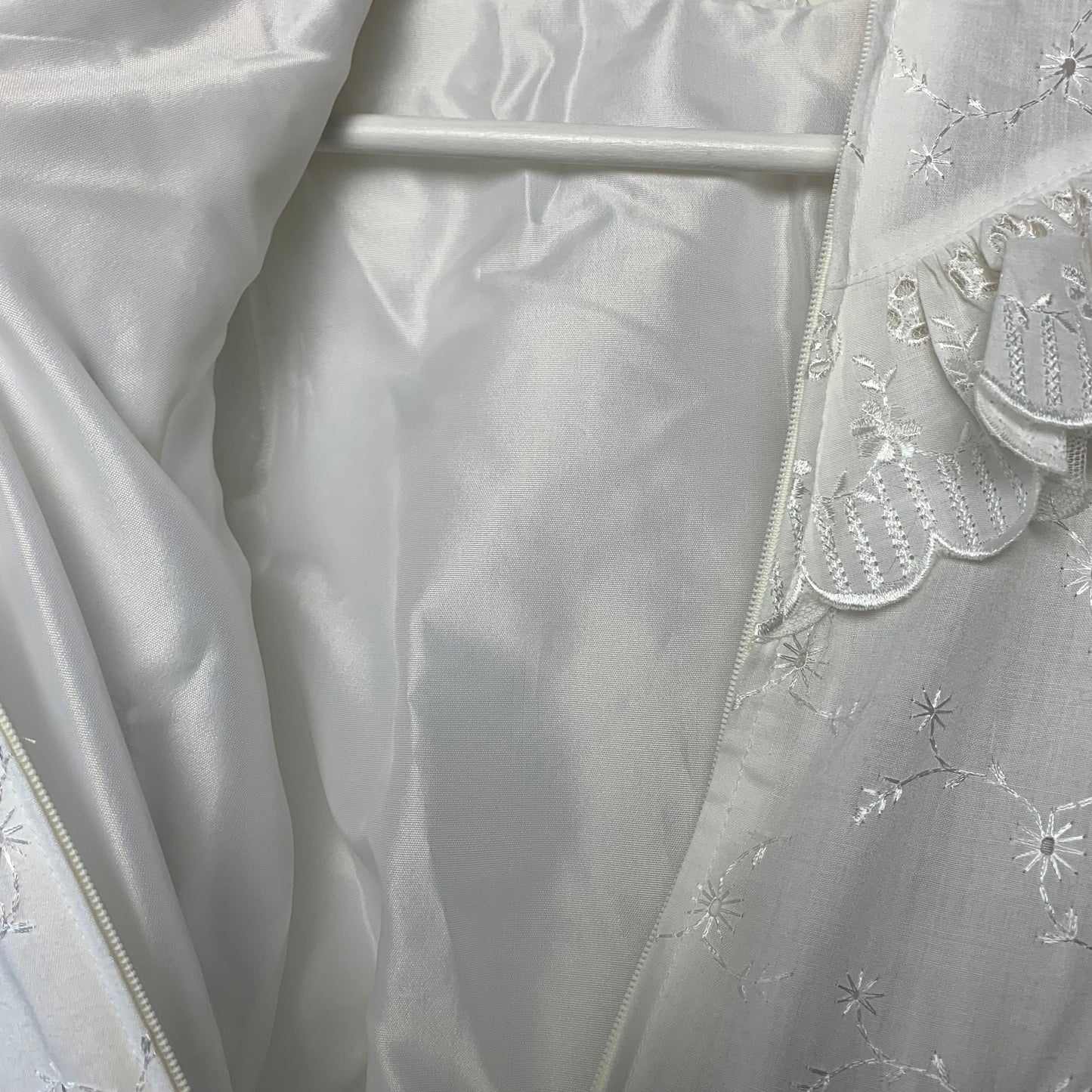 1970s Carho White Lace Midi Dress Made in West Germany XXS Gunne Sax Style
