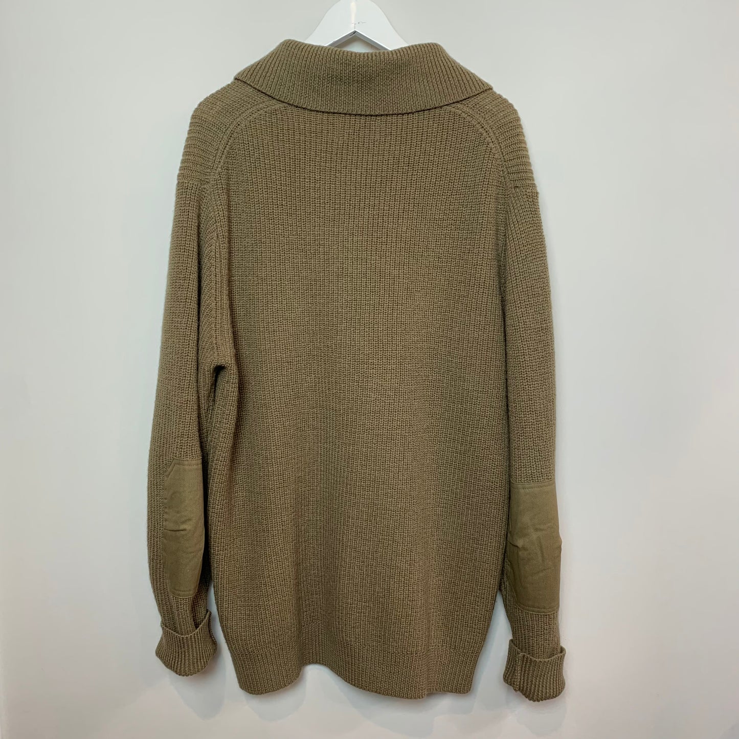 National Geographic Chunky Knit Henley Pullover Wool Sweater XL