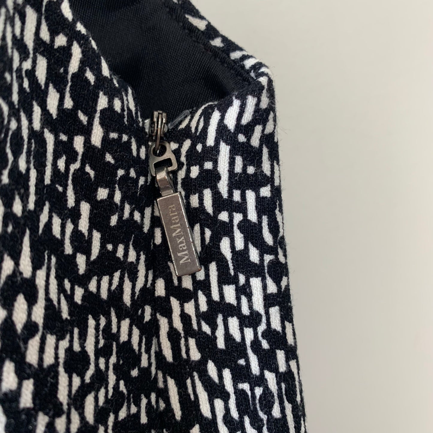 MaxMara Color Block Sheath Dress Blue and Black Geometric 42