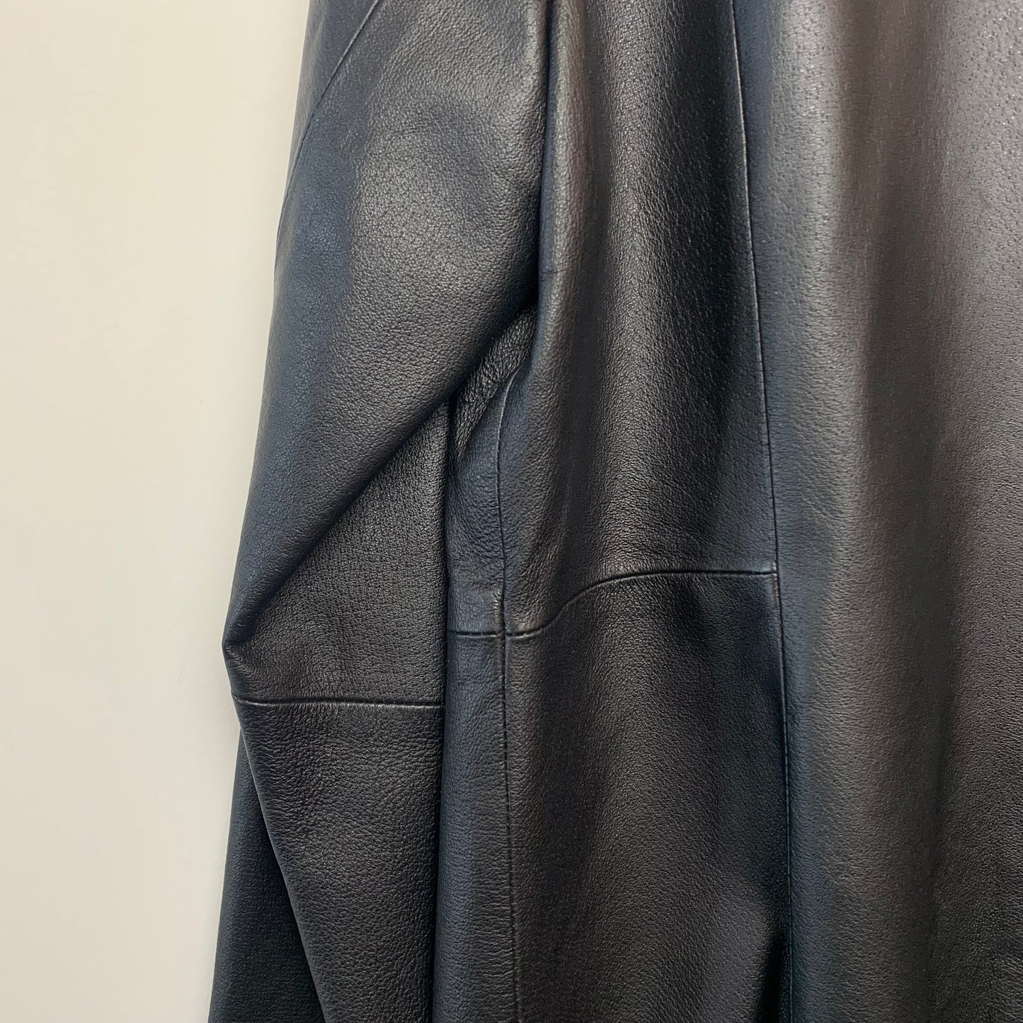 Vintage 90s Tribeca Studio Black Leather Blazer Jacket Large