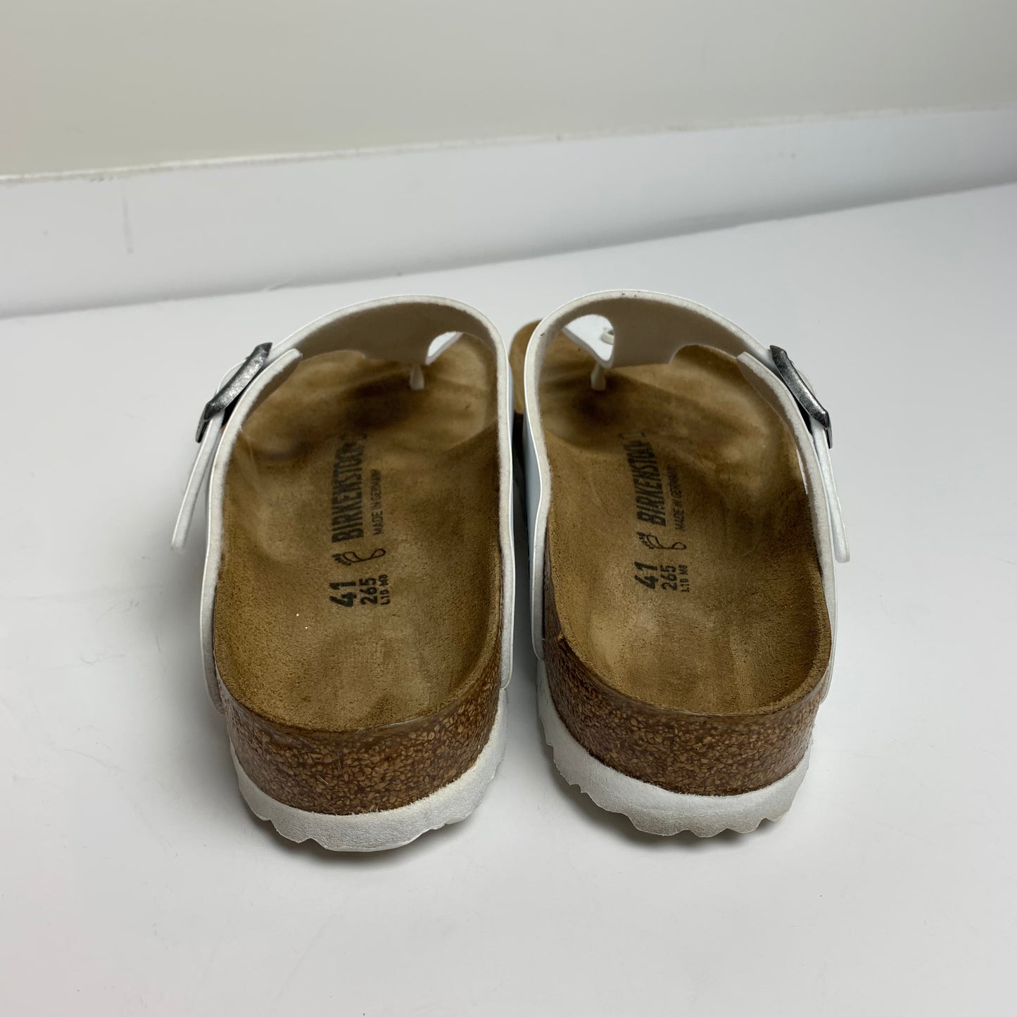 Birkenstock White Thong Sandals 41 10