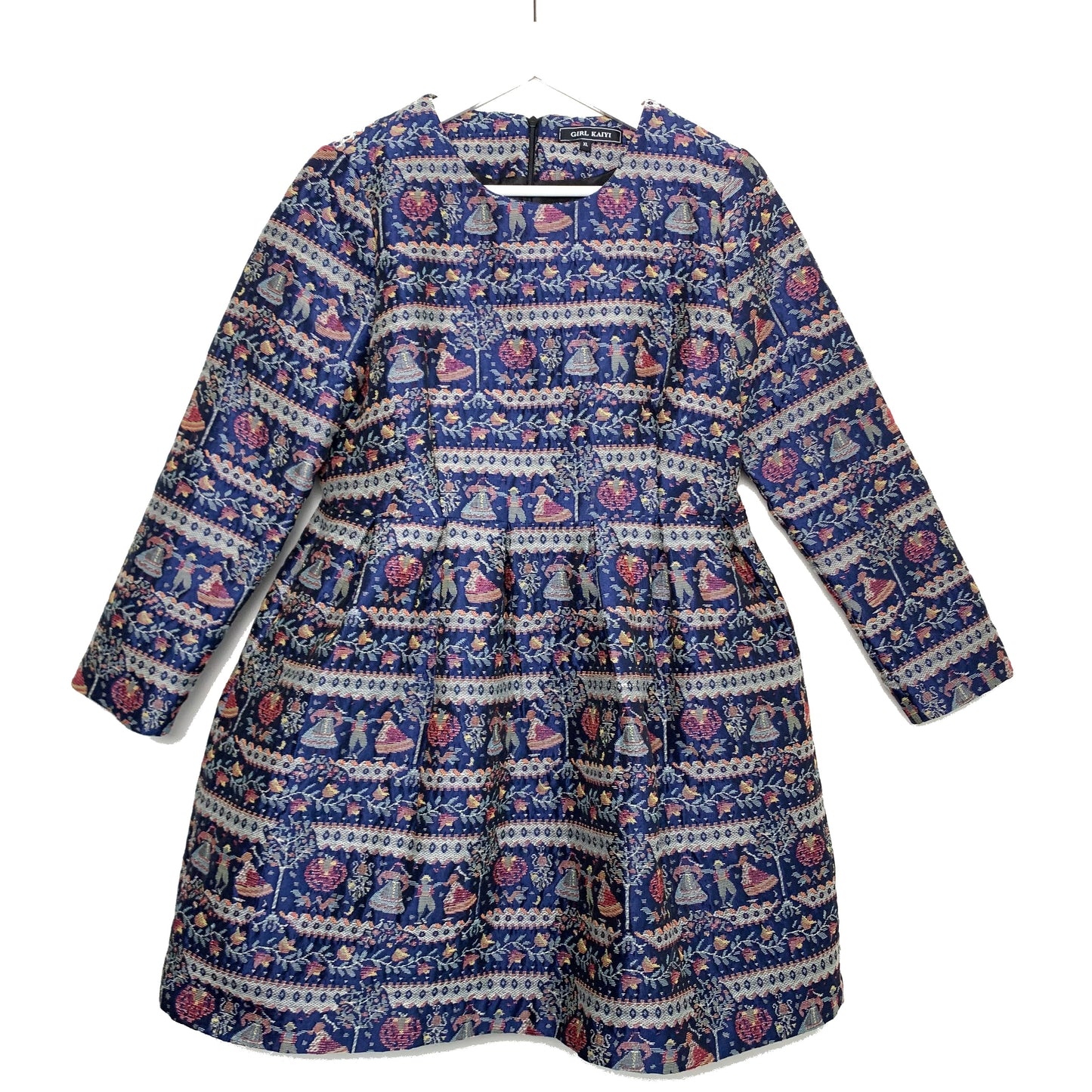 Girl Kaiyi Tapestry Dress Long Sleeve XL
