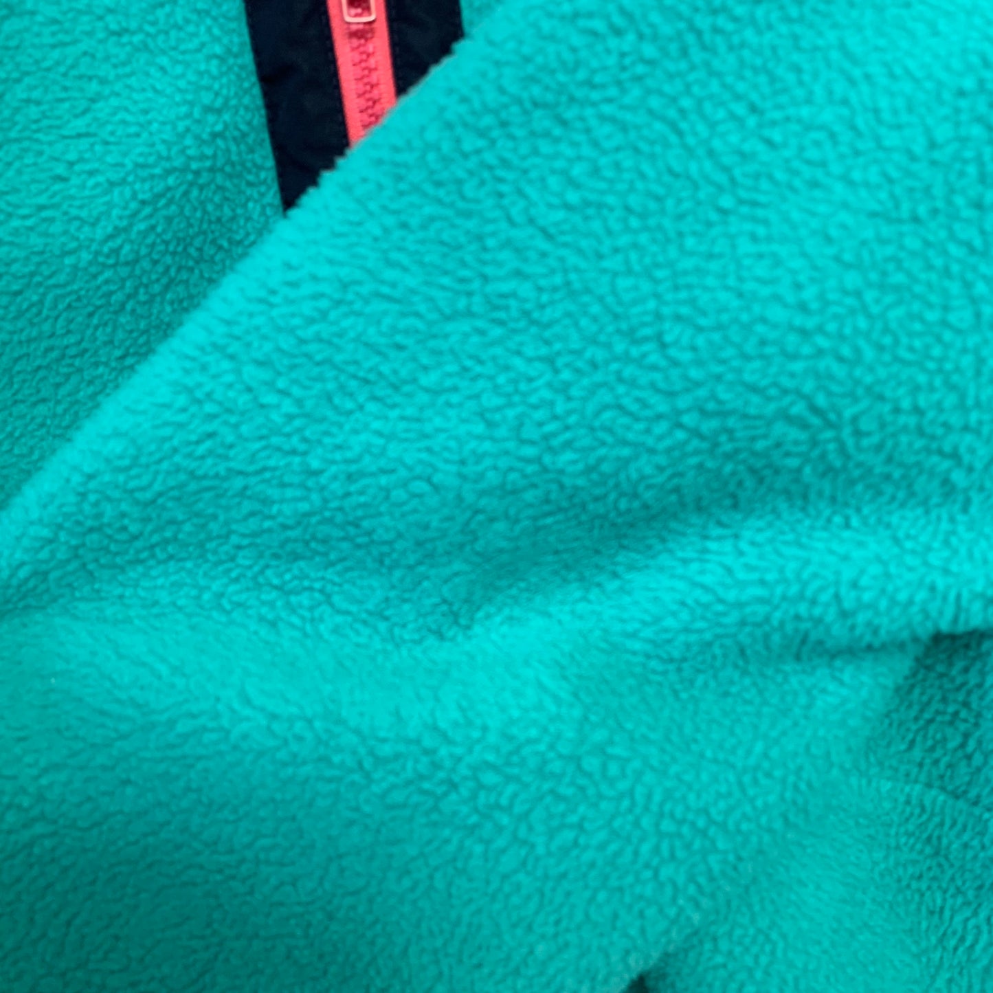 Vintage 80s Patagonia Fleece Half Zip Pullover Teal and Pink Made in the USA Medium
