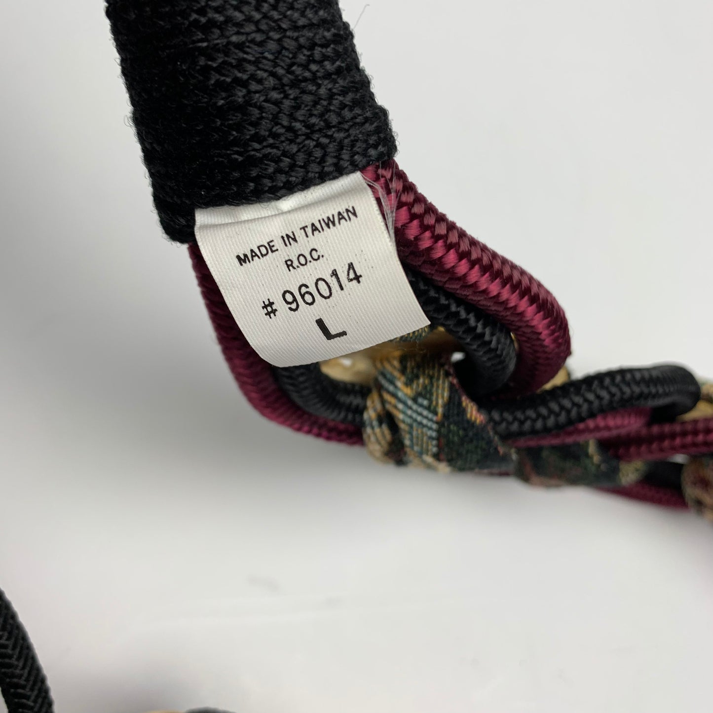 Vintage 80s Braided Rope Belt with Gold Accents and Tapestry Details