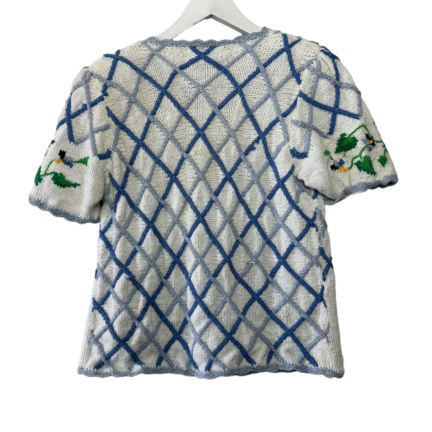 Vintage Marisa Christina Sweater Top Knitted by Hand Floral