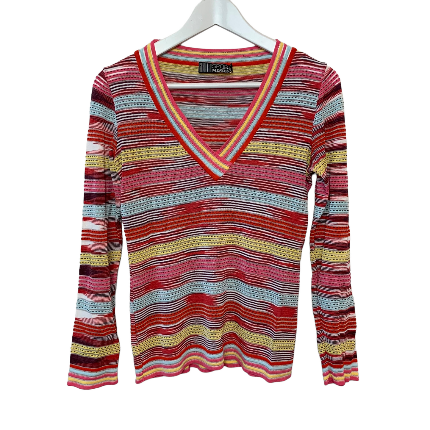Vintage Missoni Sport Knit Long Sleeve Top Striped