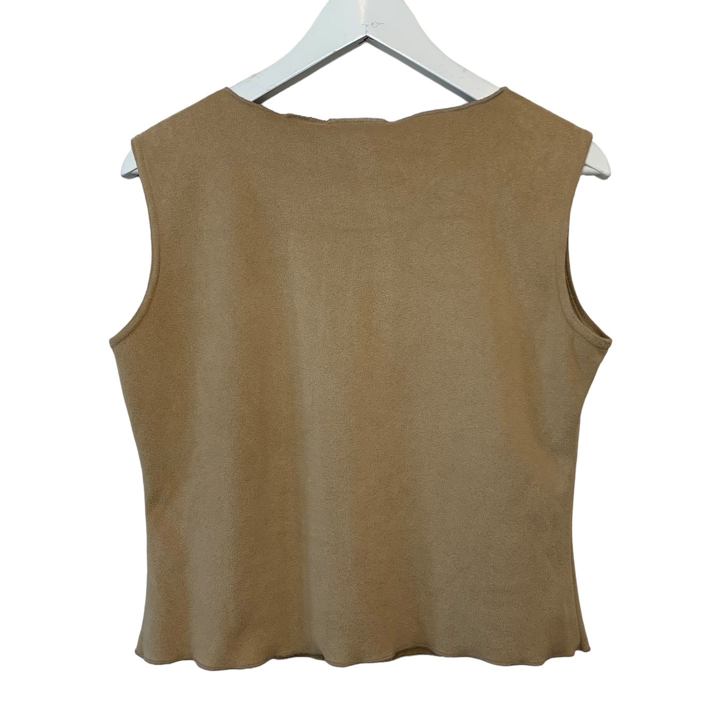 Y2K No Boundaries Butterfly Crop Top Faux Suede Tank Juniors Large