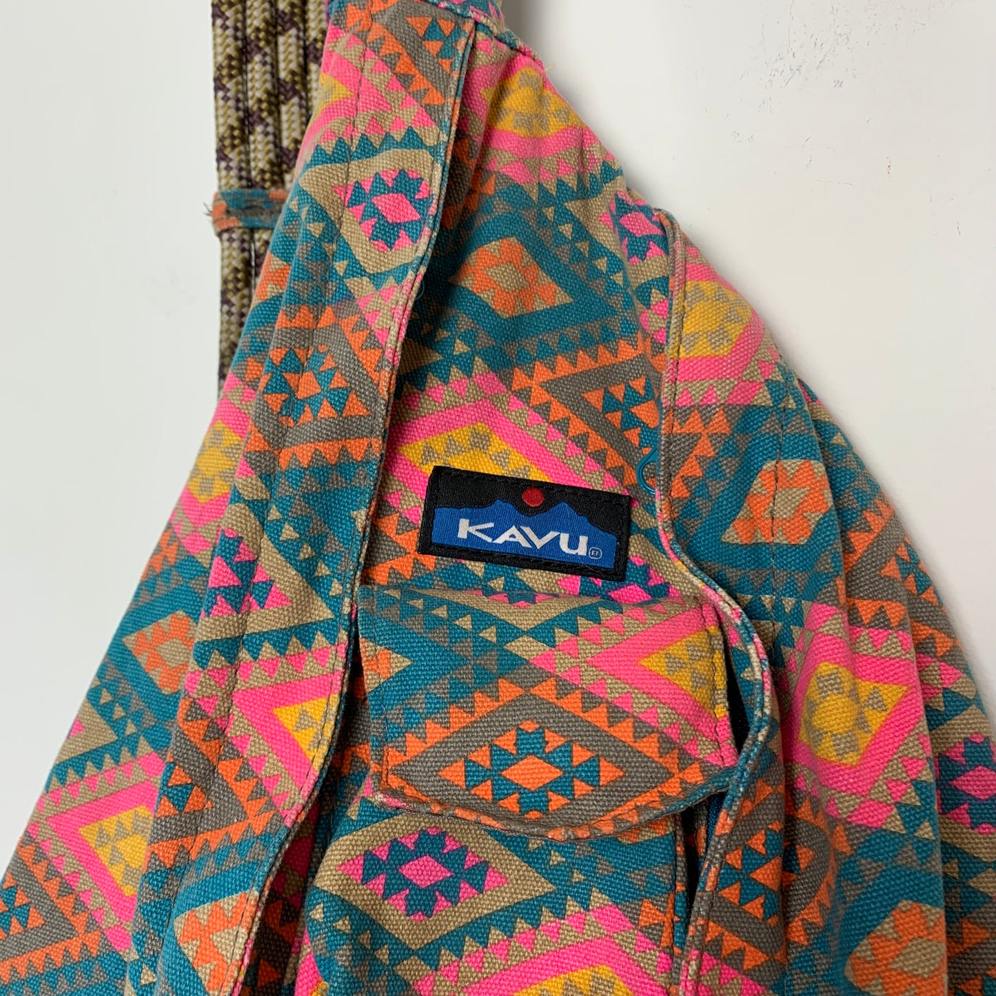 Kavu Rope Sling Bag Rhombus Rug Aztec Multicolor Satchel