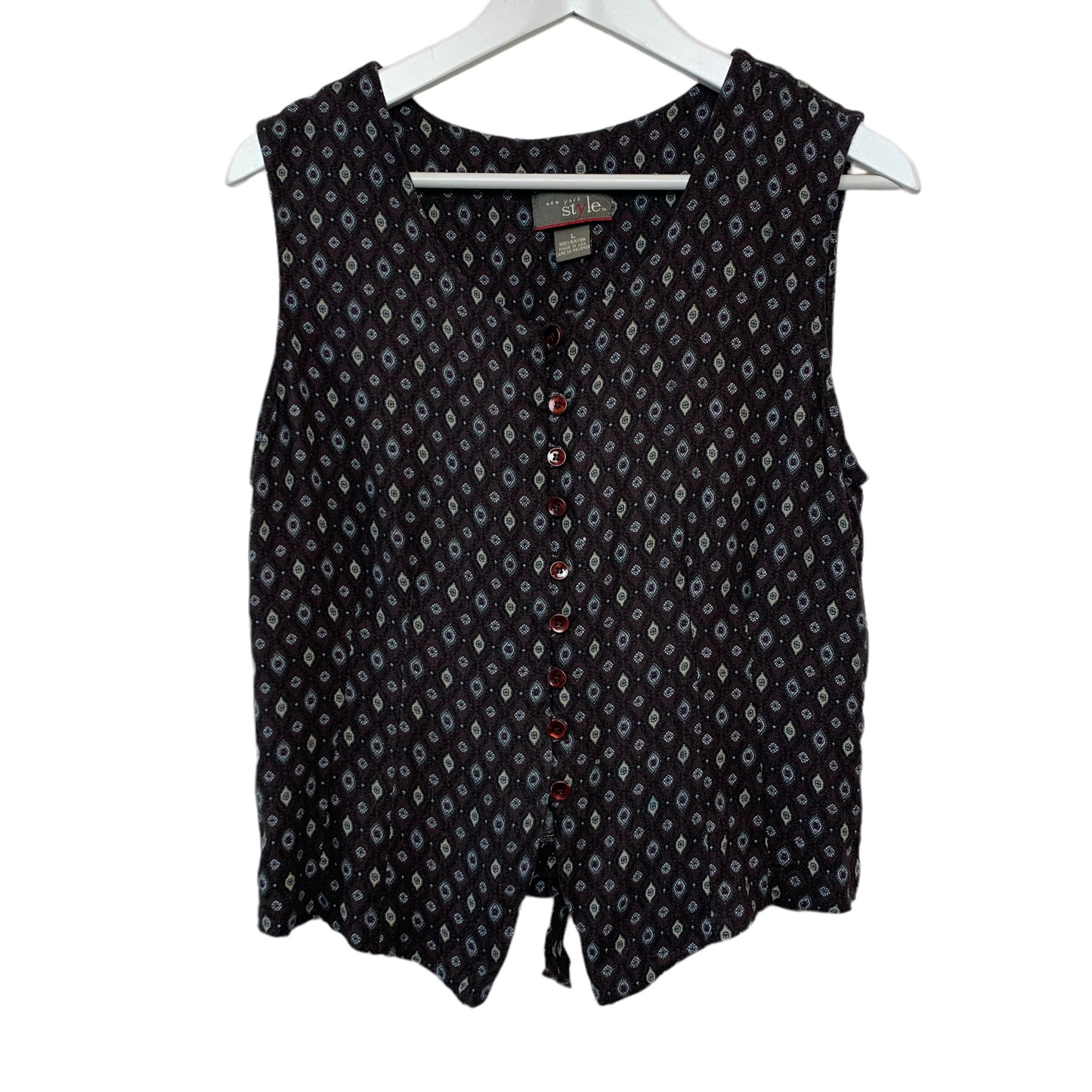 Vintage 90s New York Style Coordinating Vest and Pants Set
