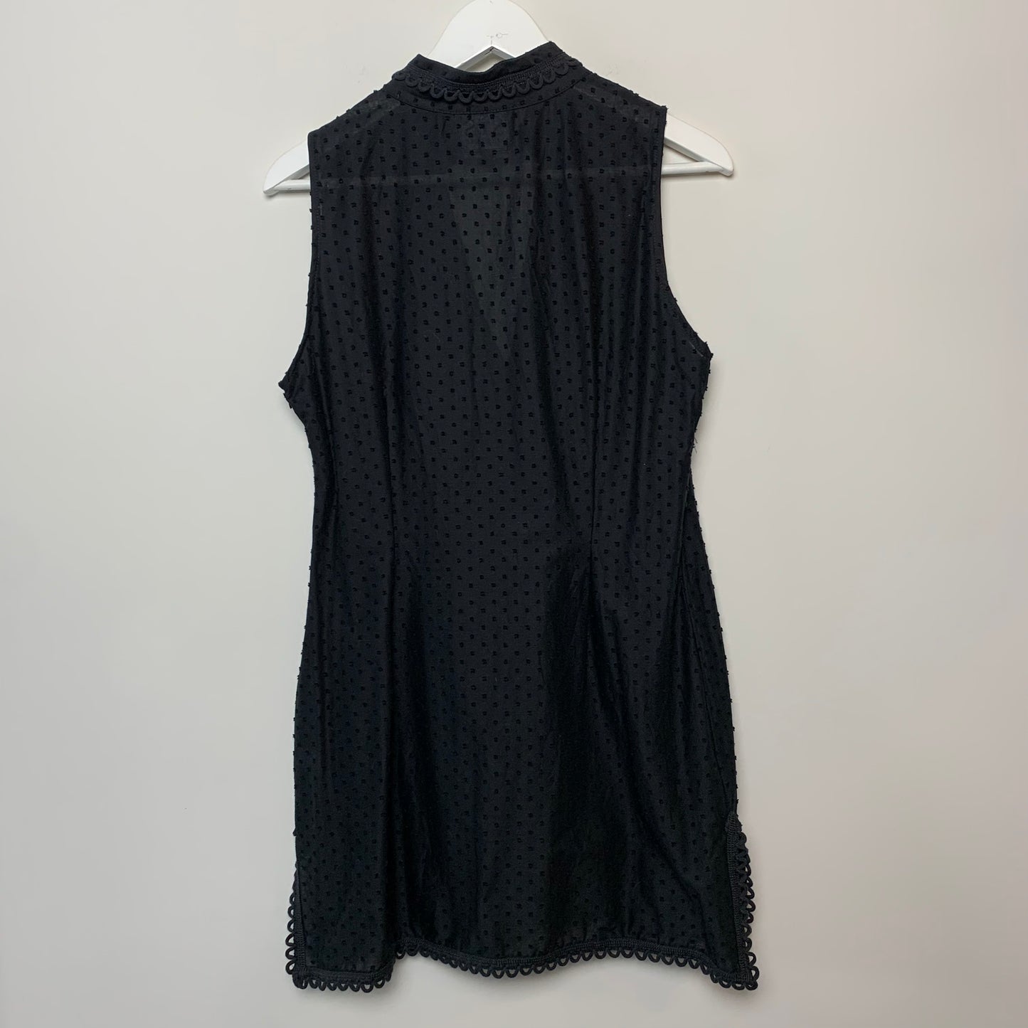 Sail to Sable Swiss Dot Black Dress Cotton Sleeveless