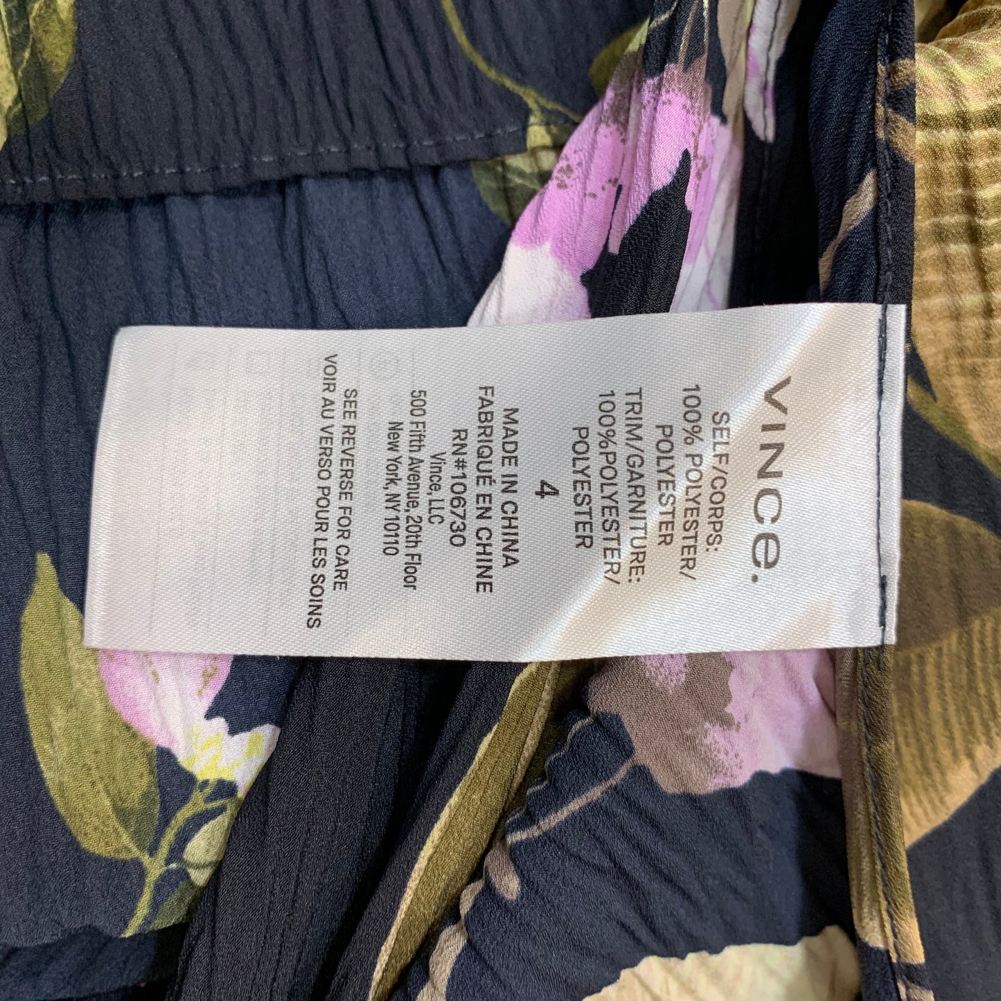 Vince Tropical Garden Midi Skirt Mixed Print Crinkled Stain Floral 4