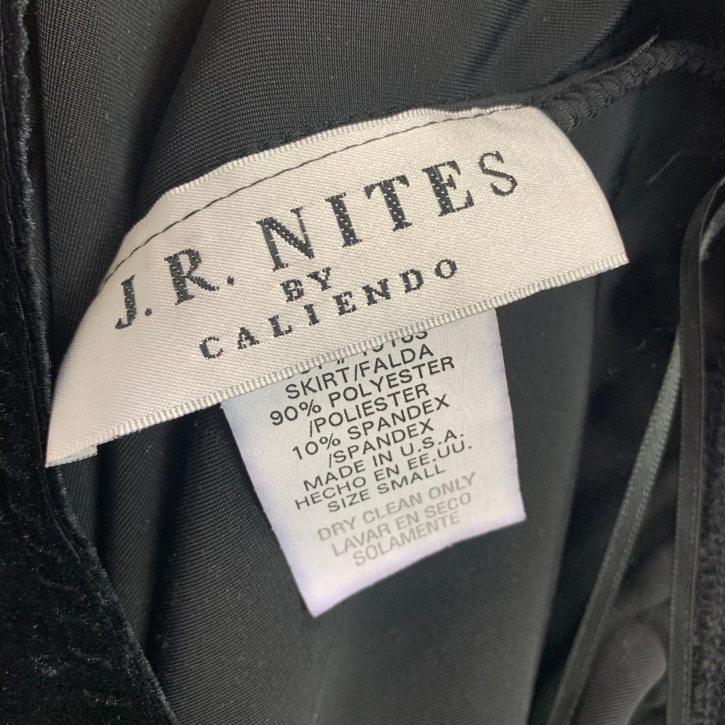 Vintage 90s J.R. Nites by Caliendo Velvet Maxi Skirt Small Made in the USA