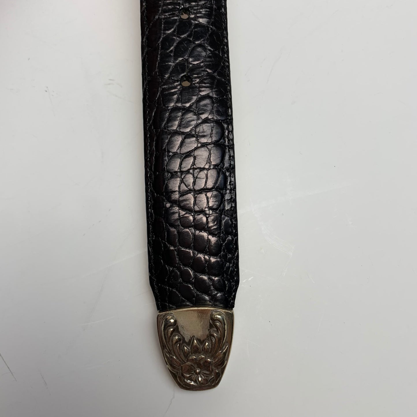 Vintage 90s Brighton Brown Leather Square Buckle Belt