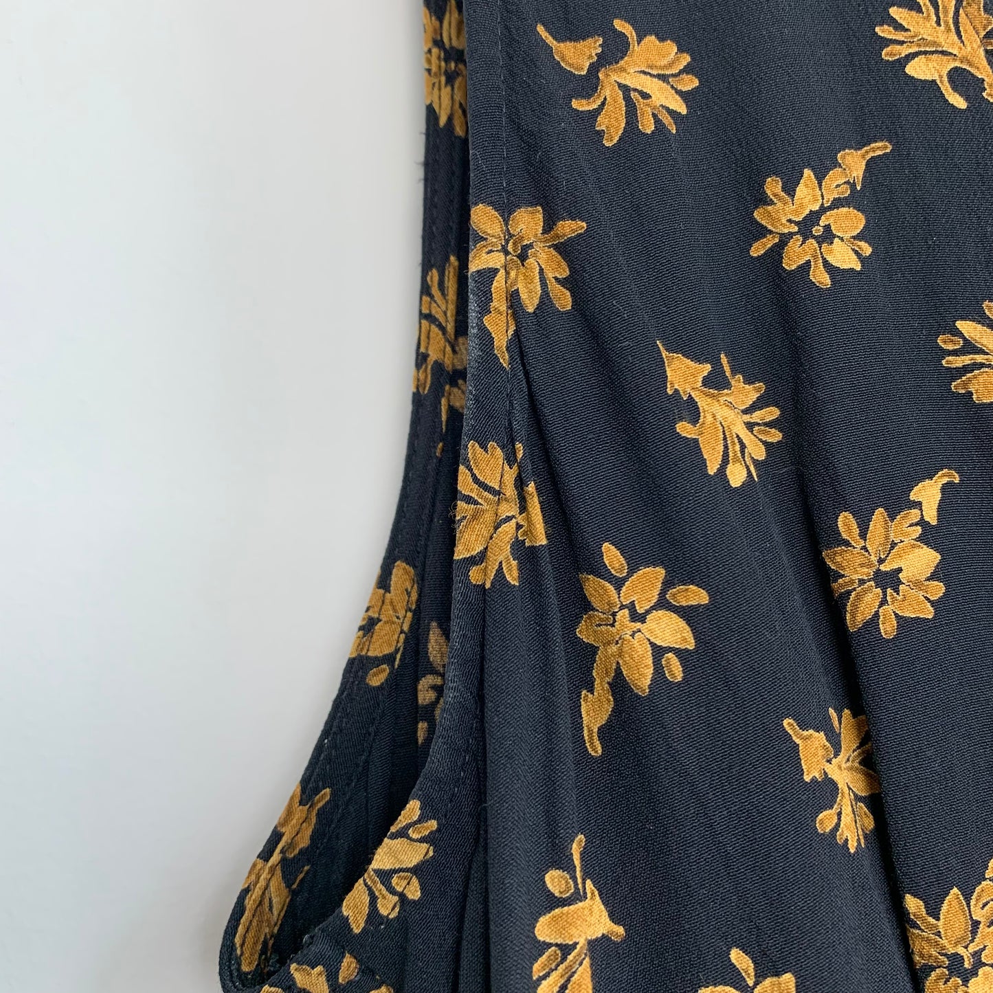 90s The Limited Floral Maxi Dress with Front Tie Rayon