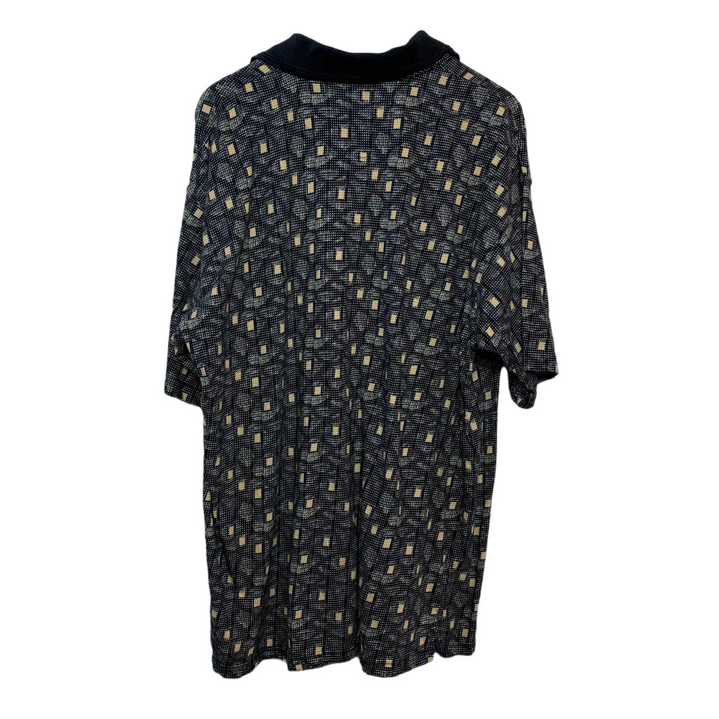Vintage 90s Alexander Martin Polo Black Patterned XL Cotton