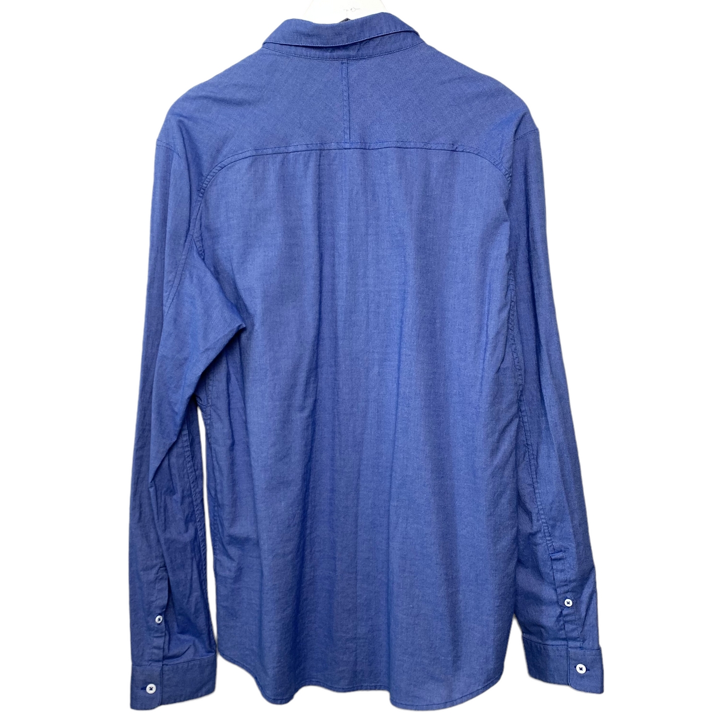 Lululemon All Town Buttondown Harbor Blue Chambray Button Down Collared Shirt