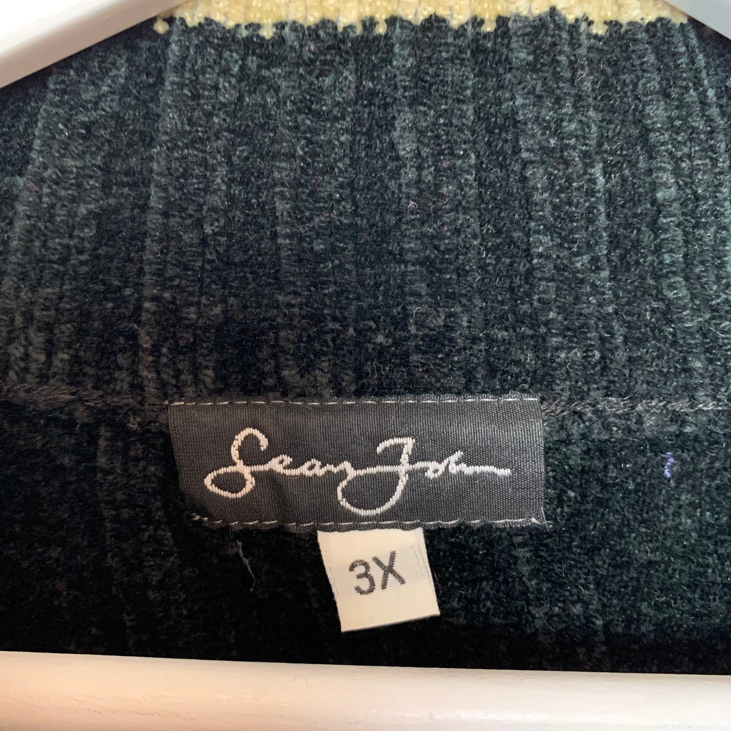 Vintage 90s Sean John Mock Neck Sweater with Single Stripe XXXL