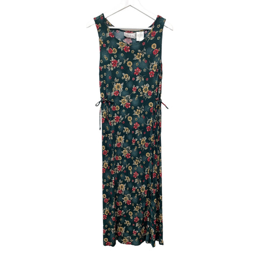 Vintage 90s Erika Floral Midi Maxi Dress Small
