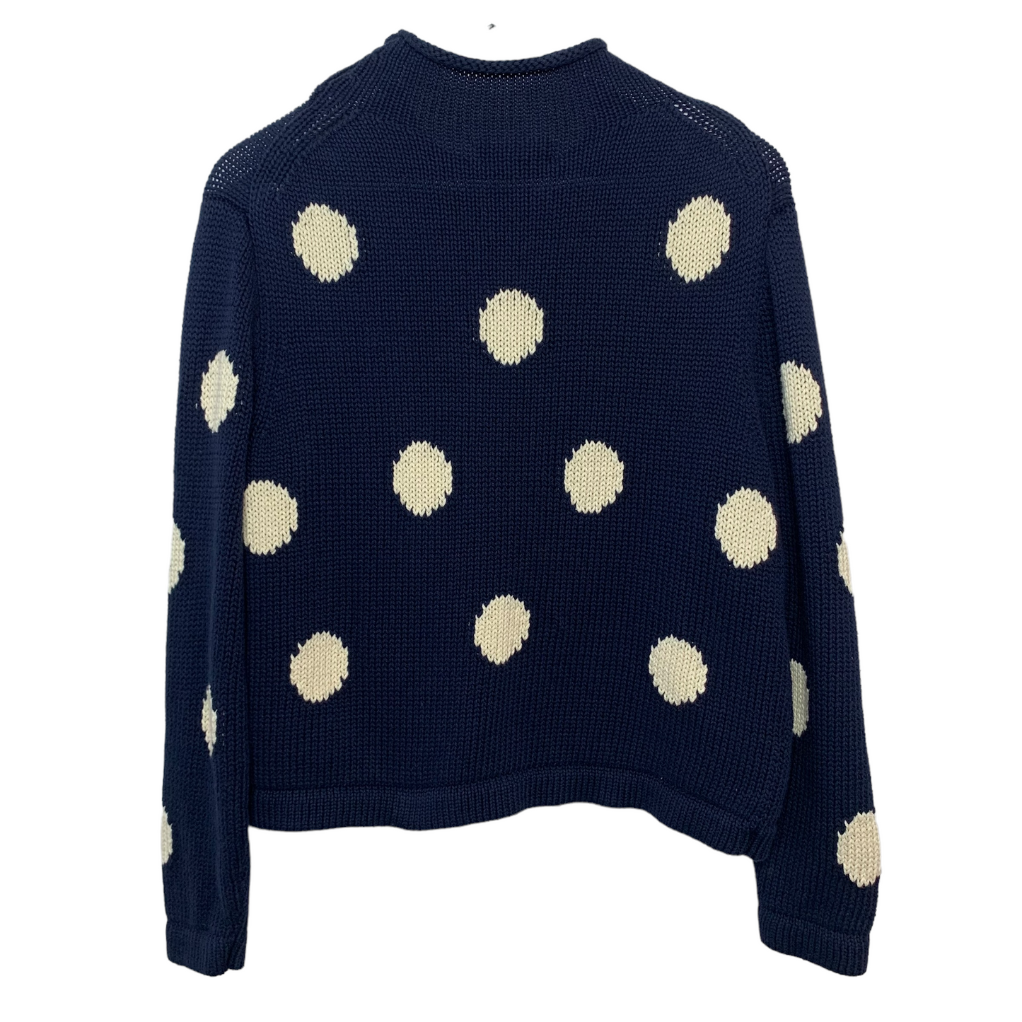 Retro J. Crew Always Polka Dot Cropped Sweater Rollneck Cotton Medium