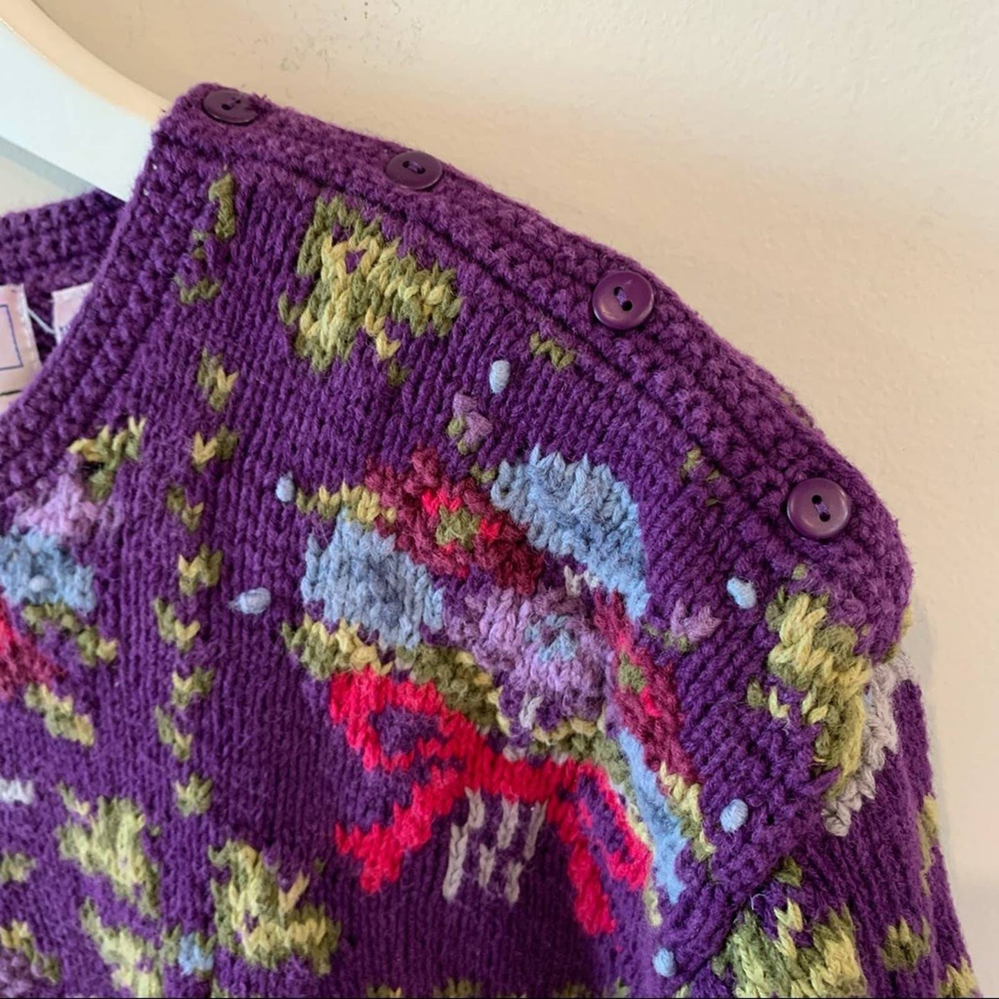 80s Signatures by Northern Isles Hand Knit Chunky Grandma Sweater Bows