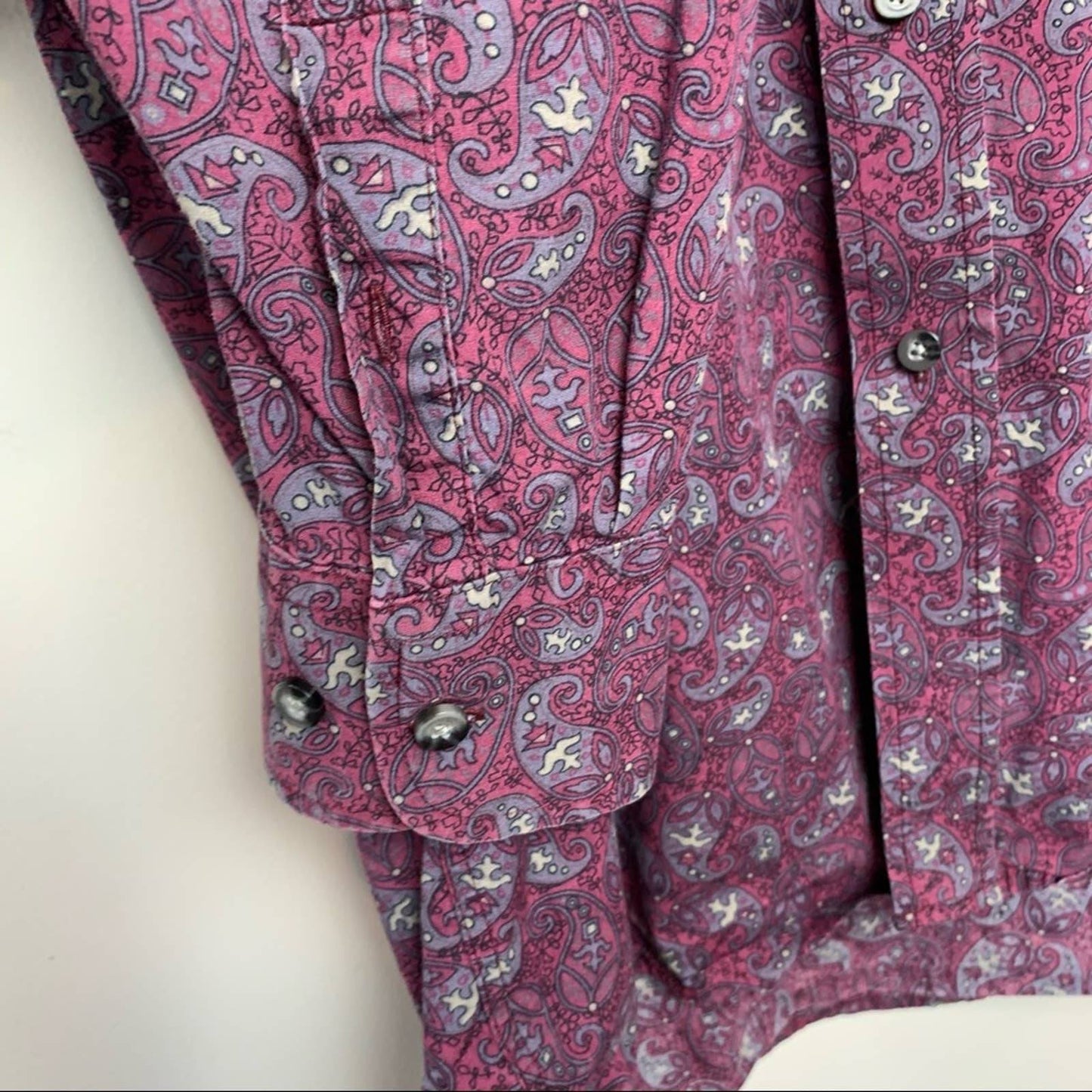 Vintage Wrangler George Strait Button Down Collared Shirt Long Sleeve Paisley XL