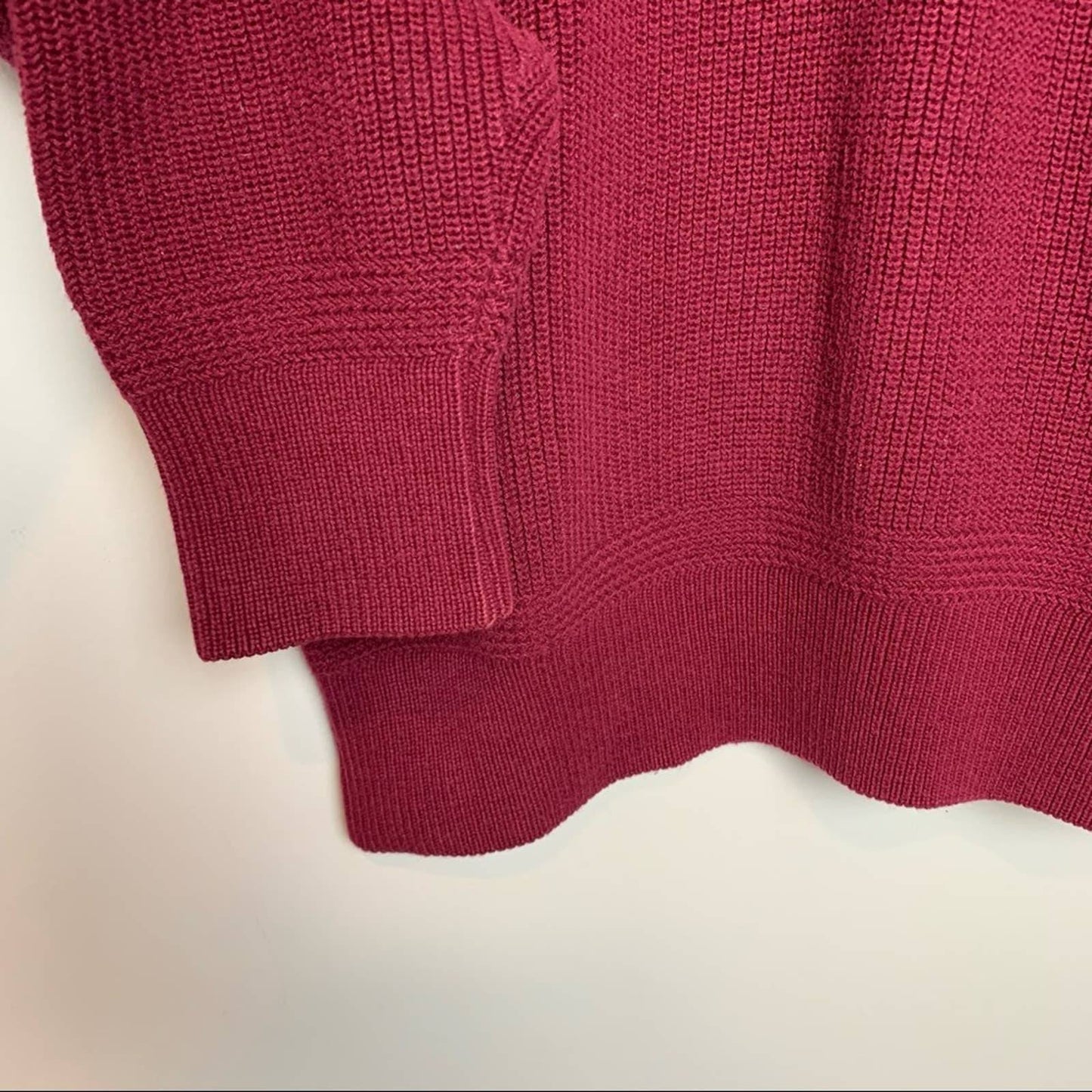80s L.L. Bean Maroon Sweater Button Down Bib Pullover Crewneck 90s Medium