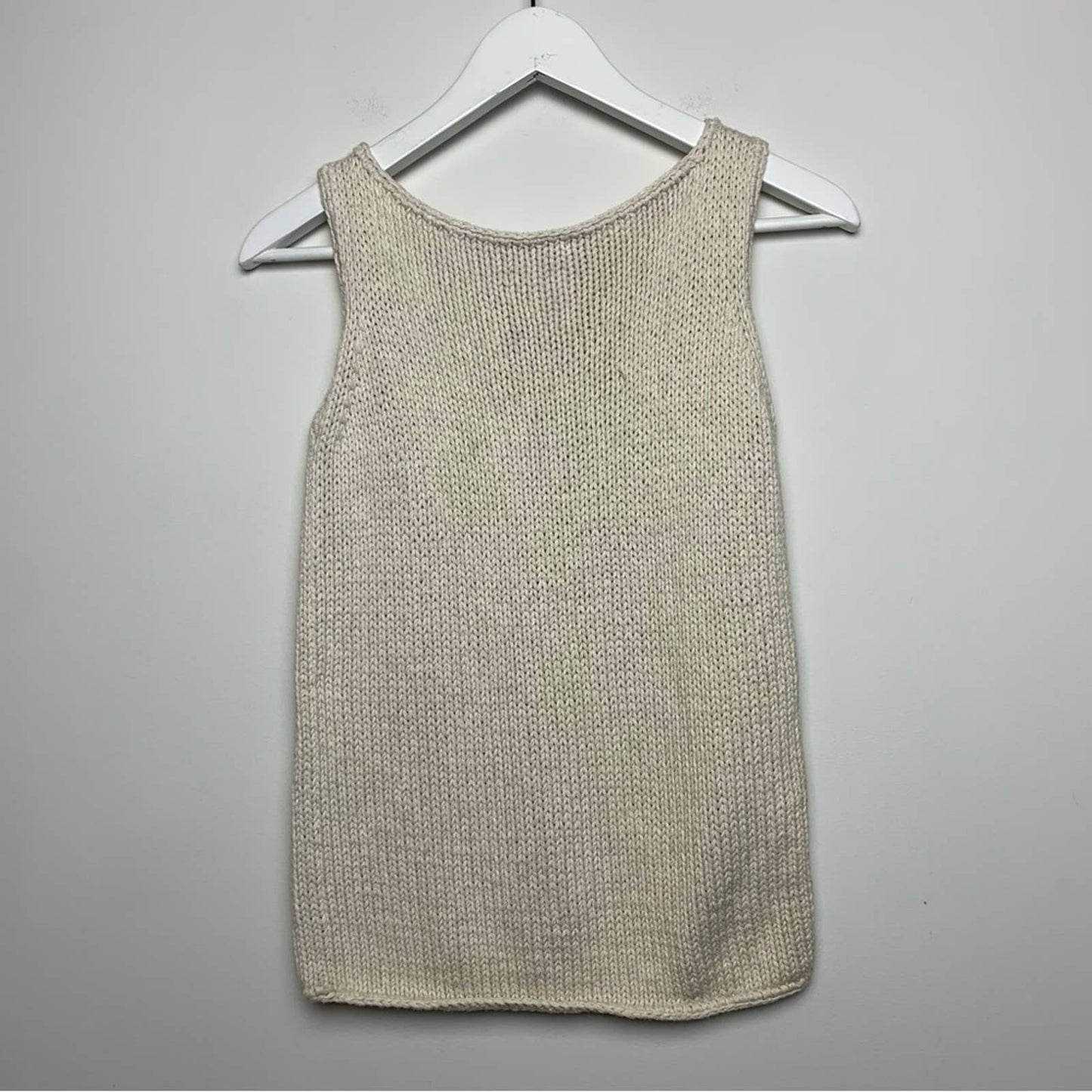 Vintage Michael Kors Cream Knit Tank Top Vest Cotton