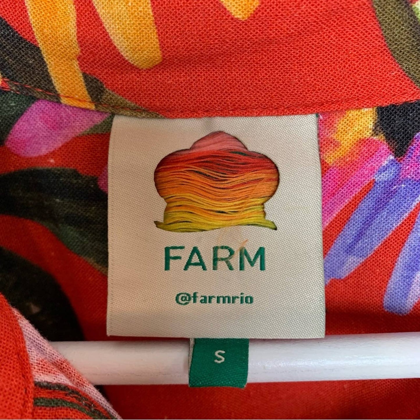 Farm Rio Red Macaw Romper Small Tropical Print