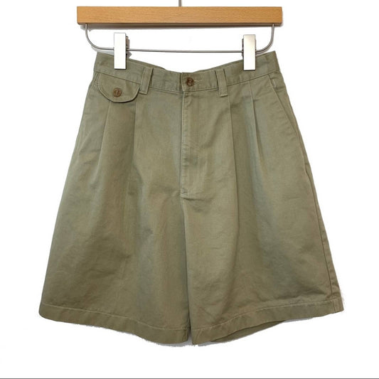 Vintage 90s Lee High Rise Trouser Shorts Pleated Front 8 Petite Brown 26