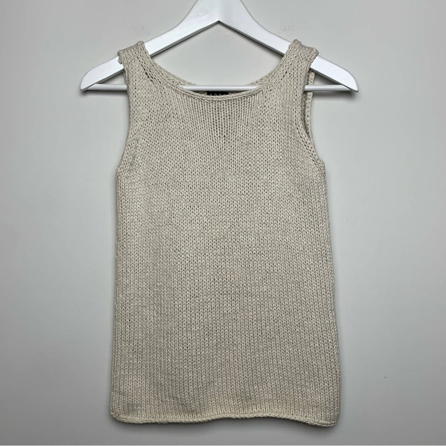 Vintage Michael Kors Cream Knit Tank Top Vest Cotton