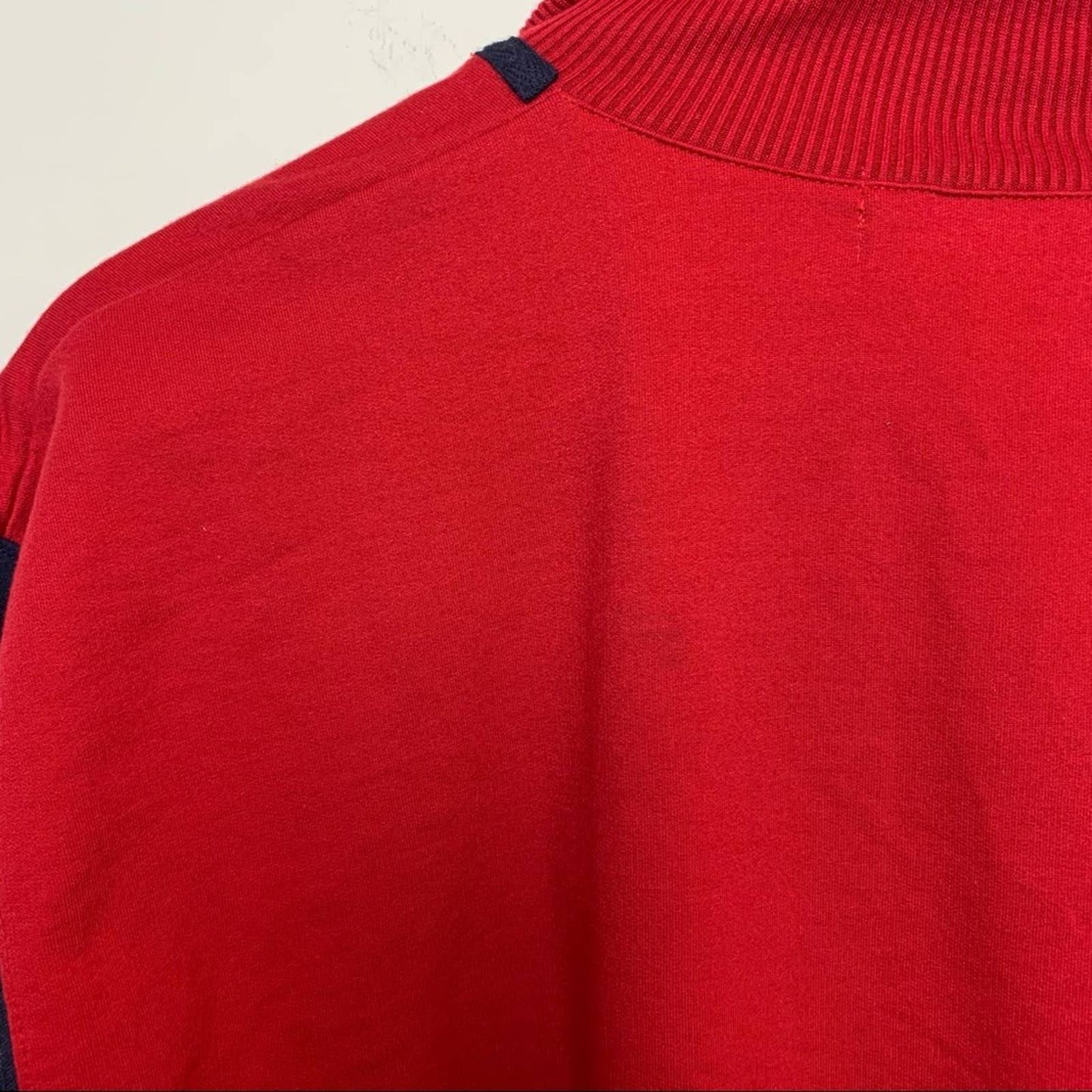 90s Pullover Sweatshirt Zipper Collared 90s 80s Bill Blast 1X Unisex Red