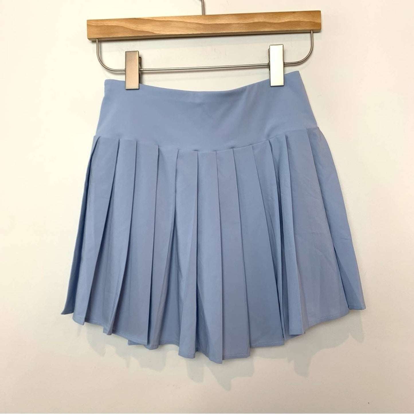 NWT Halara Blue Breezeful High Waisted A Line Mini Pleated Skirt No Liner Shorts